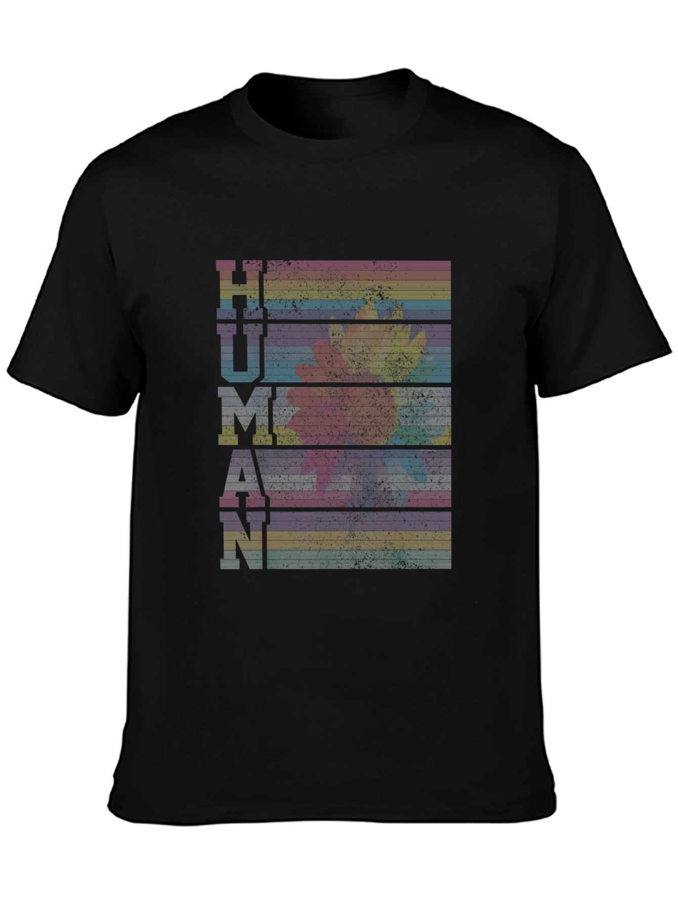 Rainbow Striped Human T-Shirt
