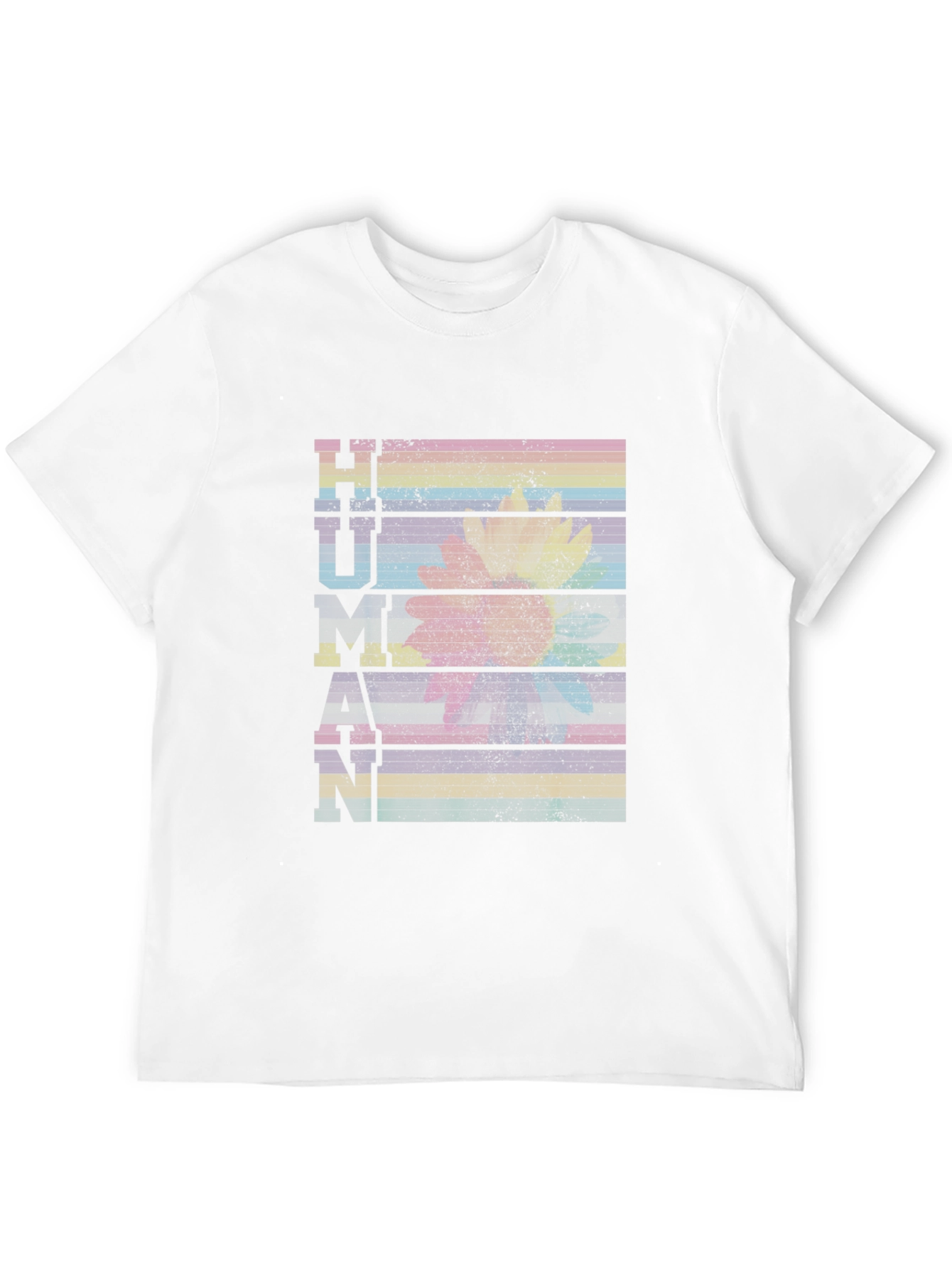Rainbow Striped Human T-Shirt