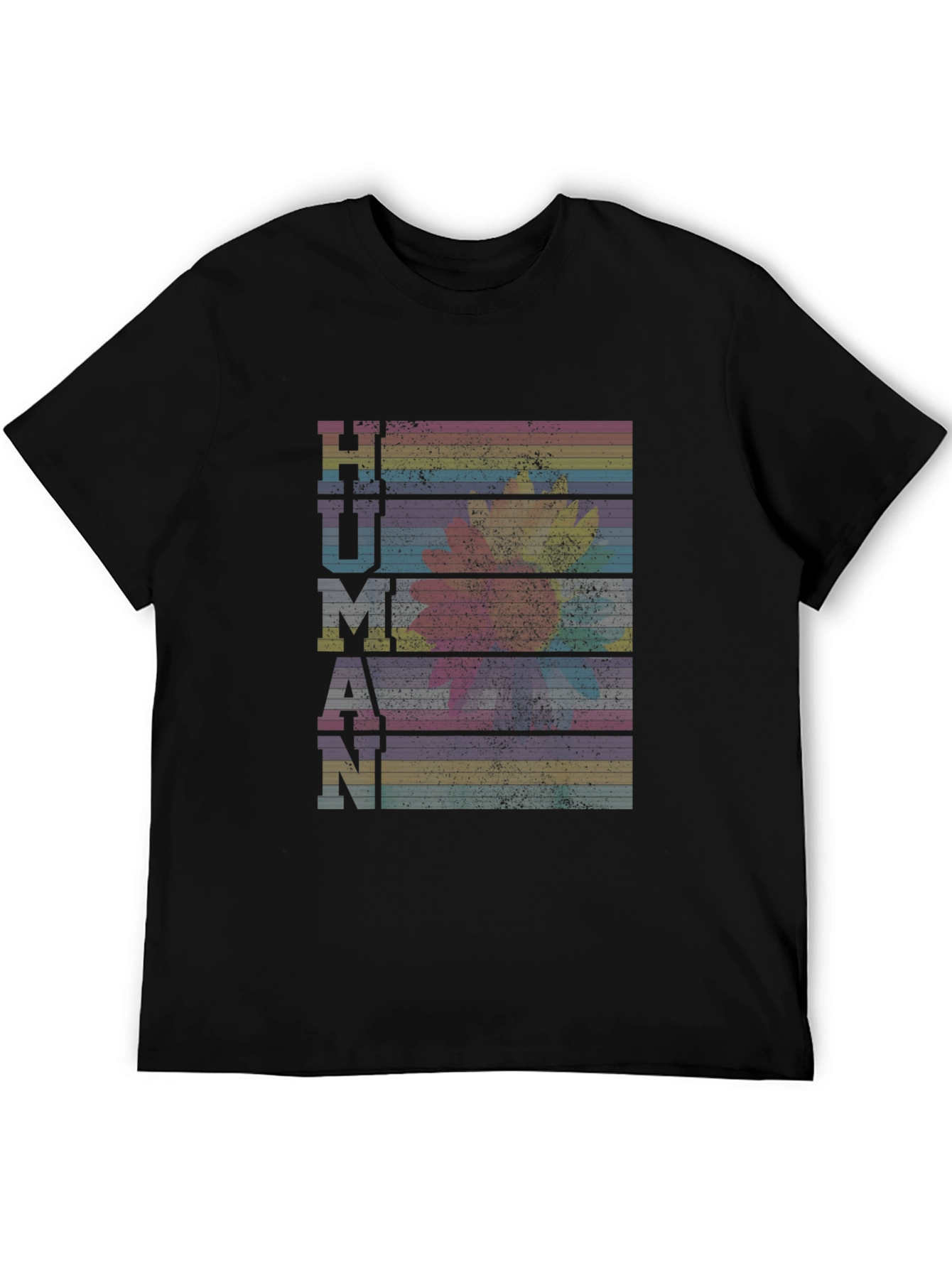 Rainbow Striped Human T-Shirt
