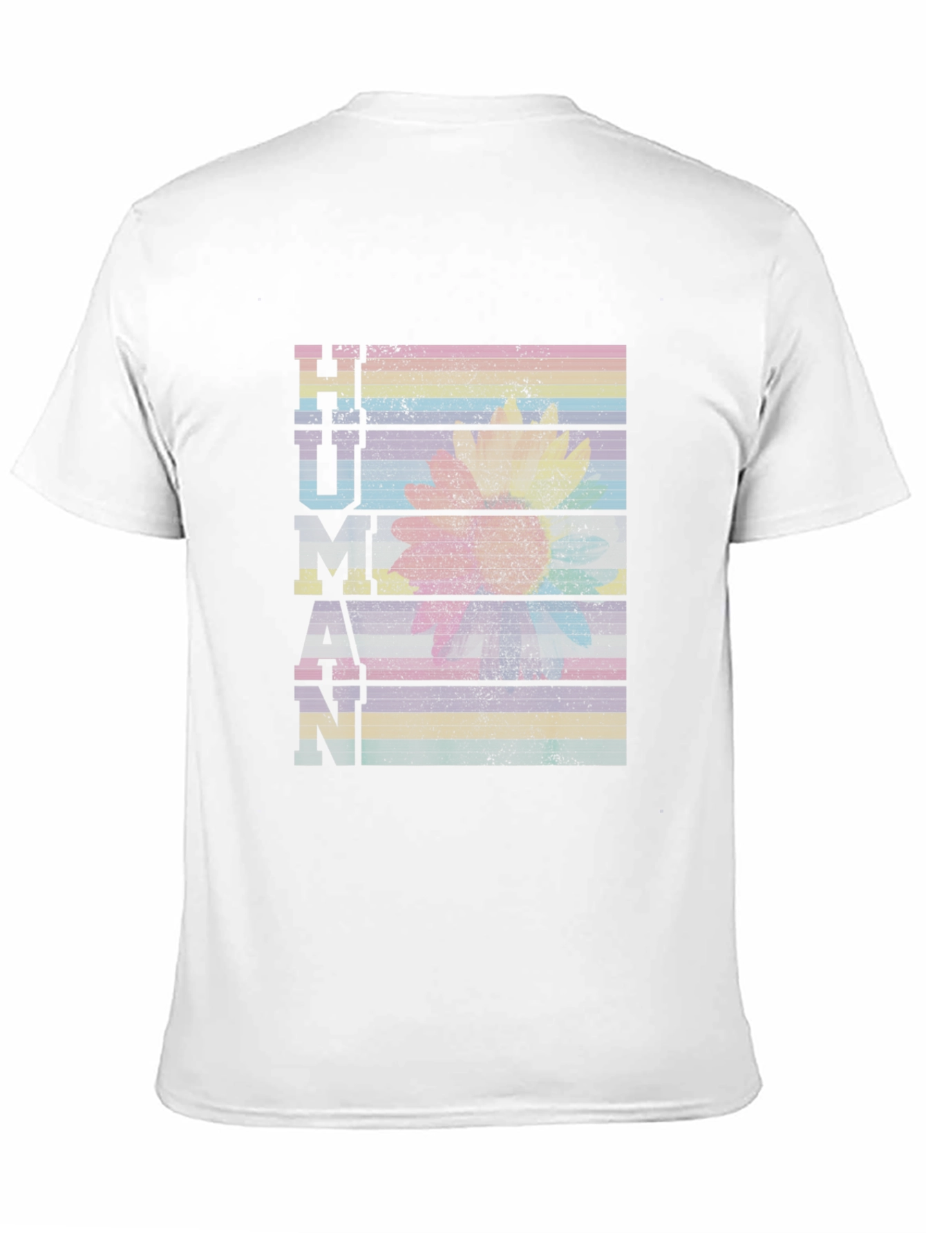 Rainbow Striped Human T-Shirt