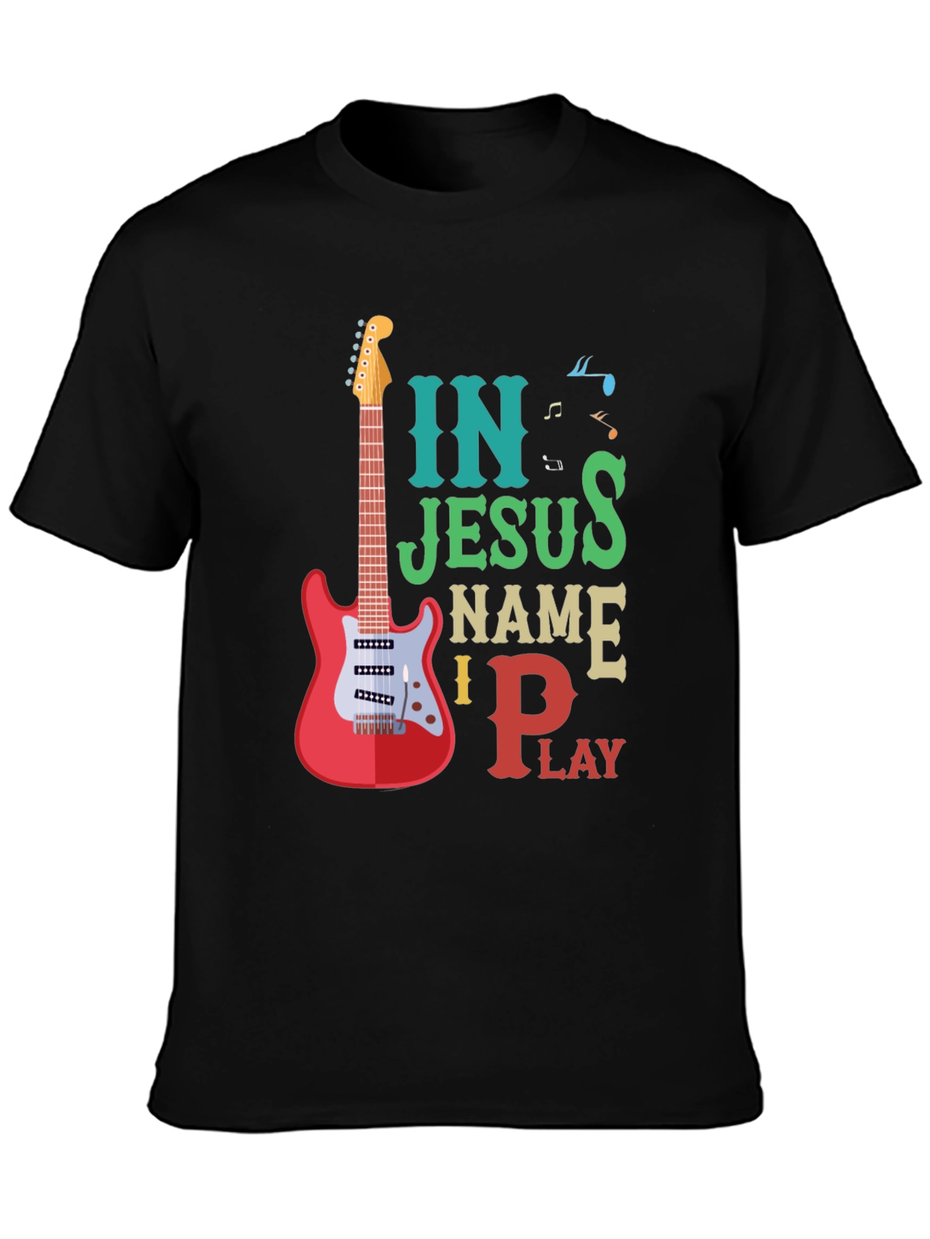 In Jesus Name I Play Guitar T-Shirt