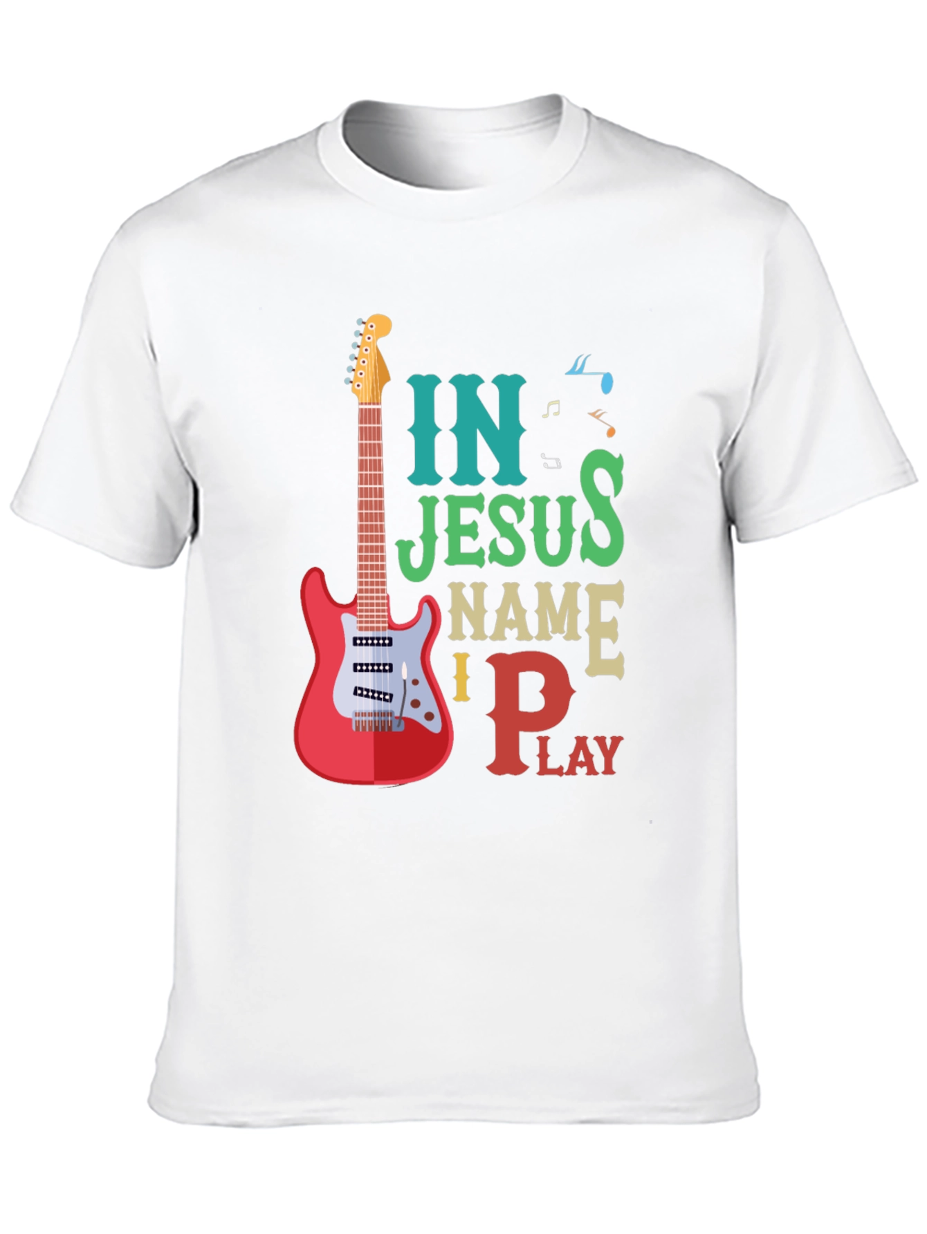 In Jesus Name I Play Guitar T-Shirt
