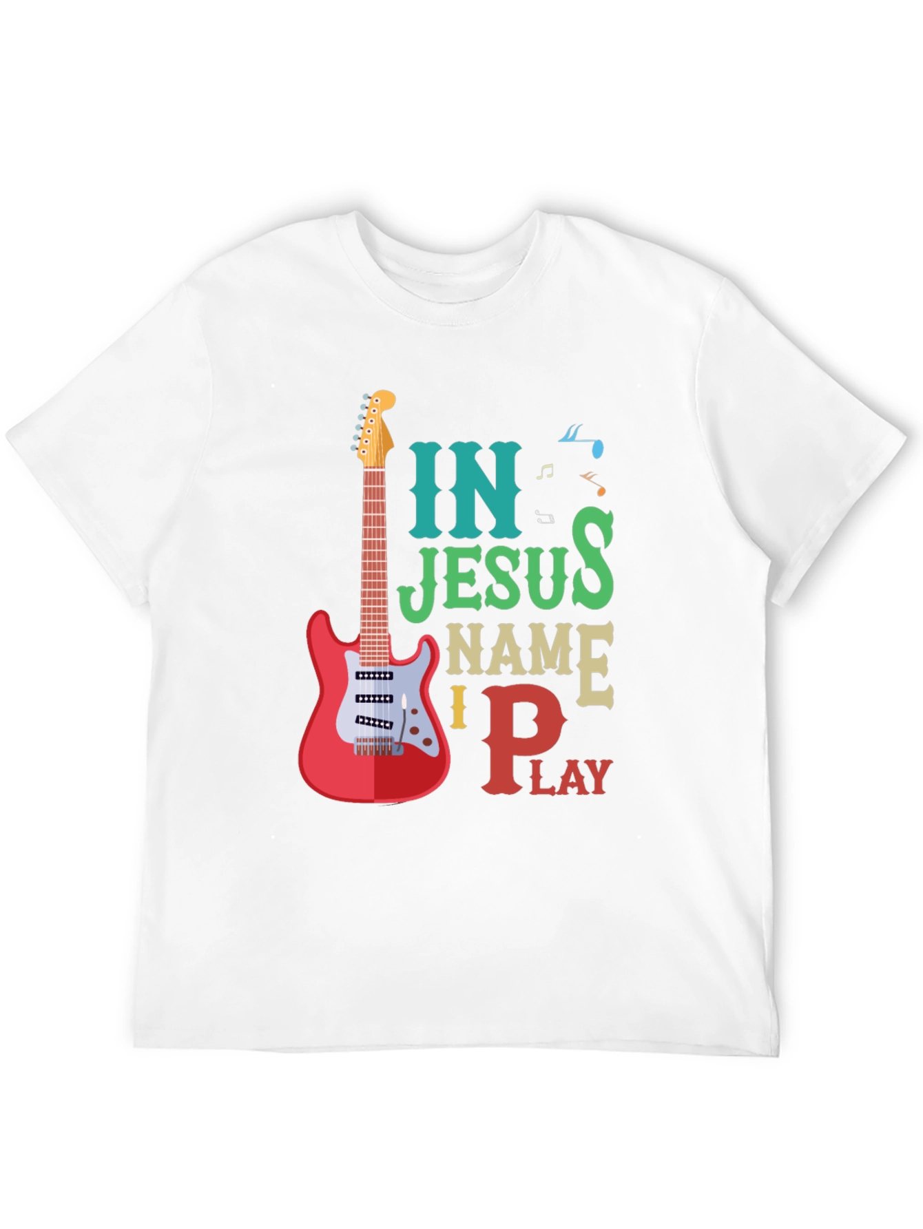 In Jesus Name I Play Guitar T-Shirt