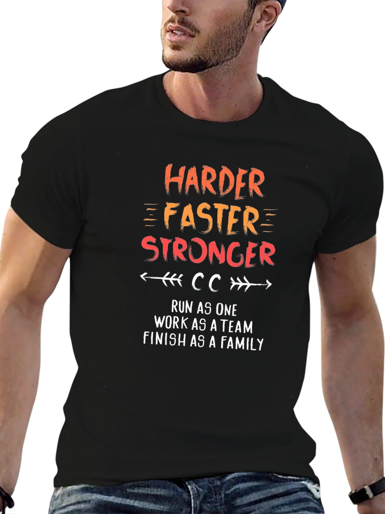 Harder Faster Stronger Motivational T-Shirt