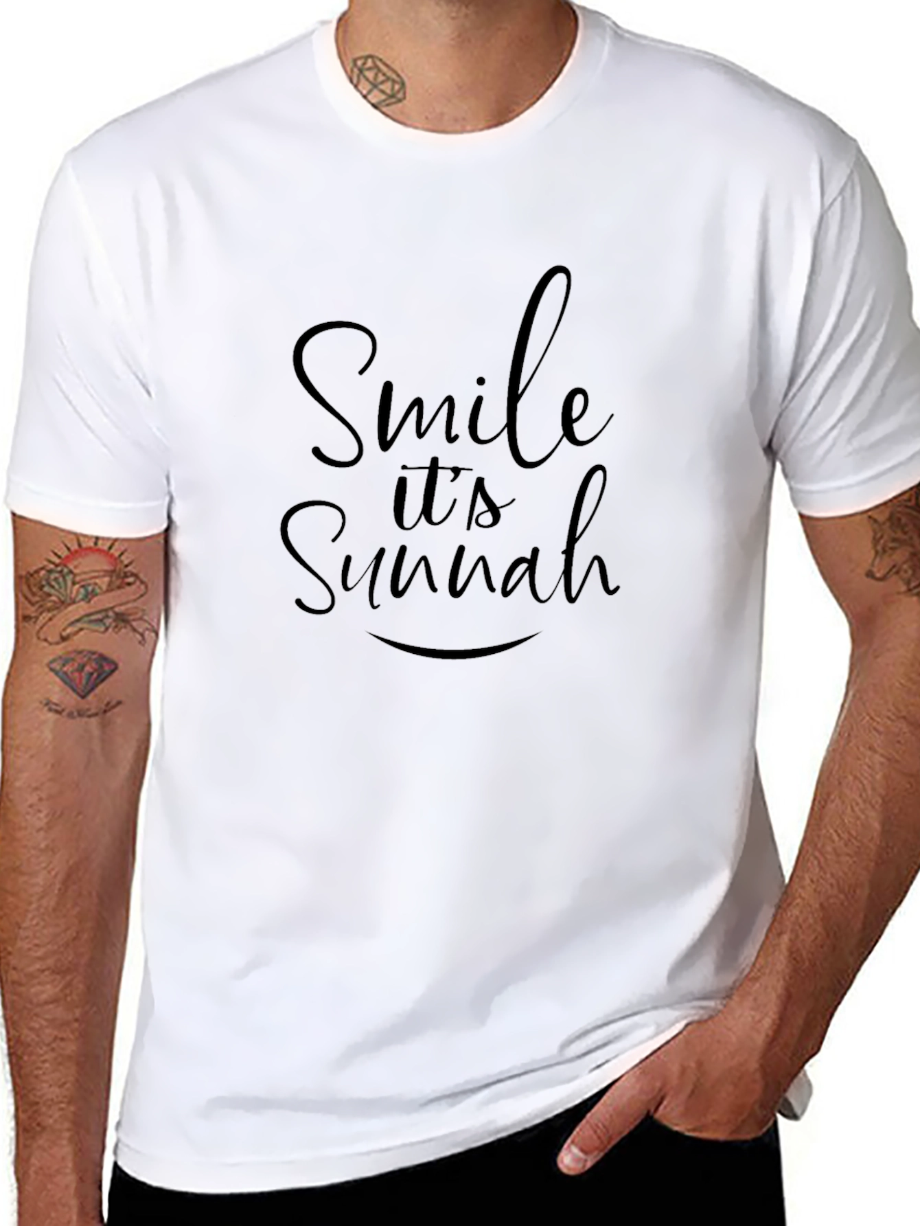 Smile Its Sunnah Black T-Shirt