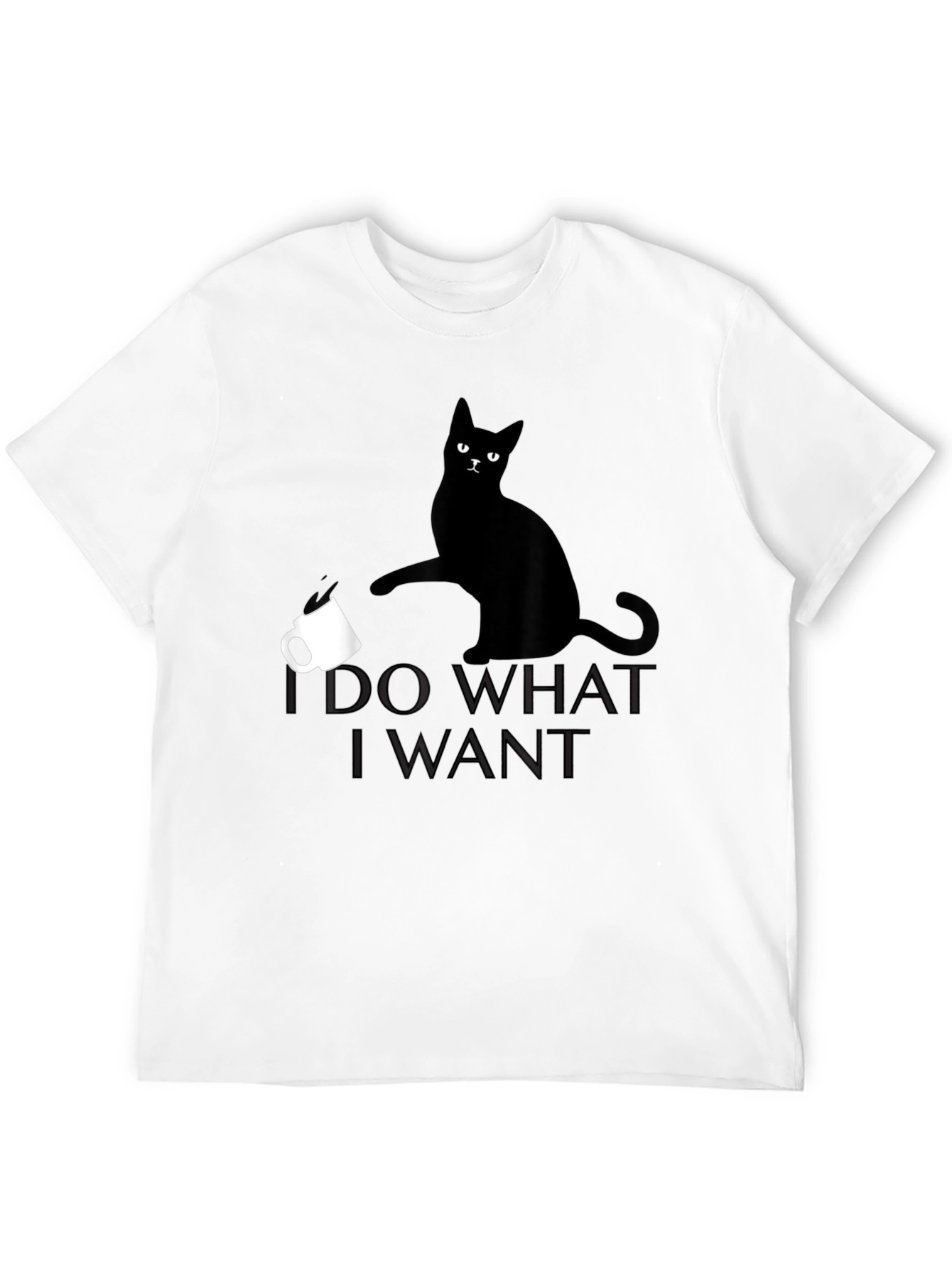 I Do What I Want Cat T-Shirt - Black