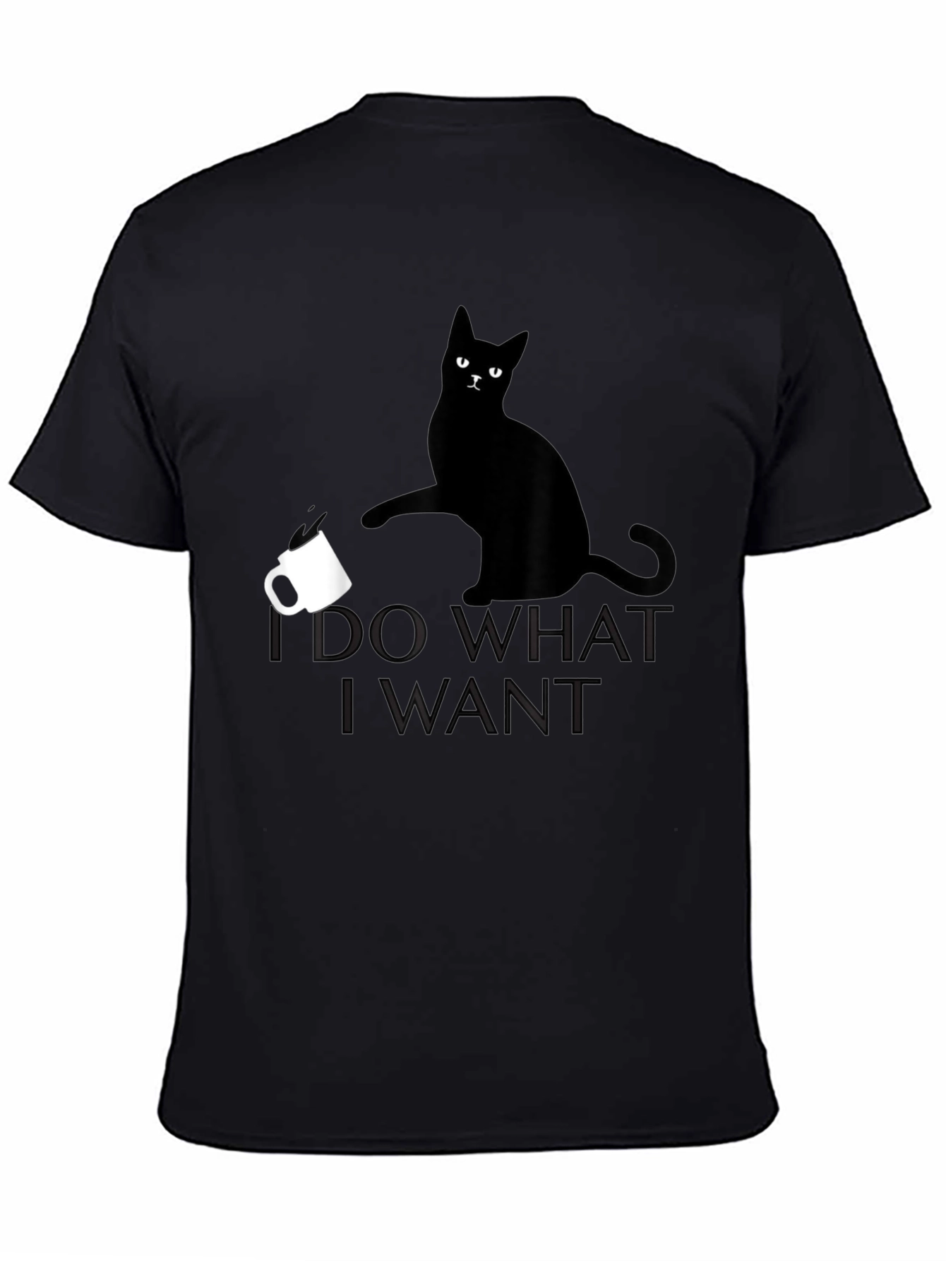 I Do What I Want Cat T-Shirt - Black