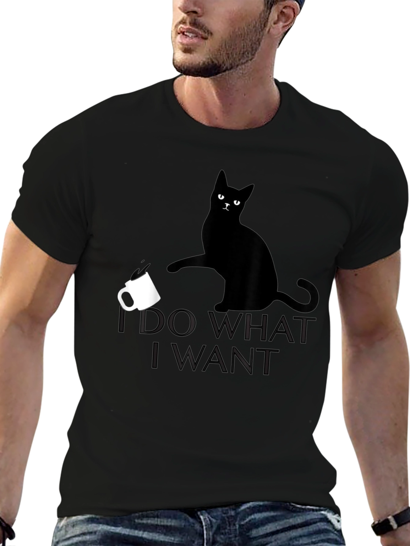 I Do What I Want Cat T-Shirt - Black
