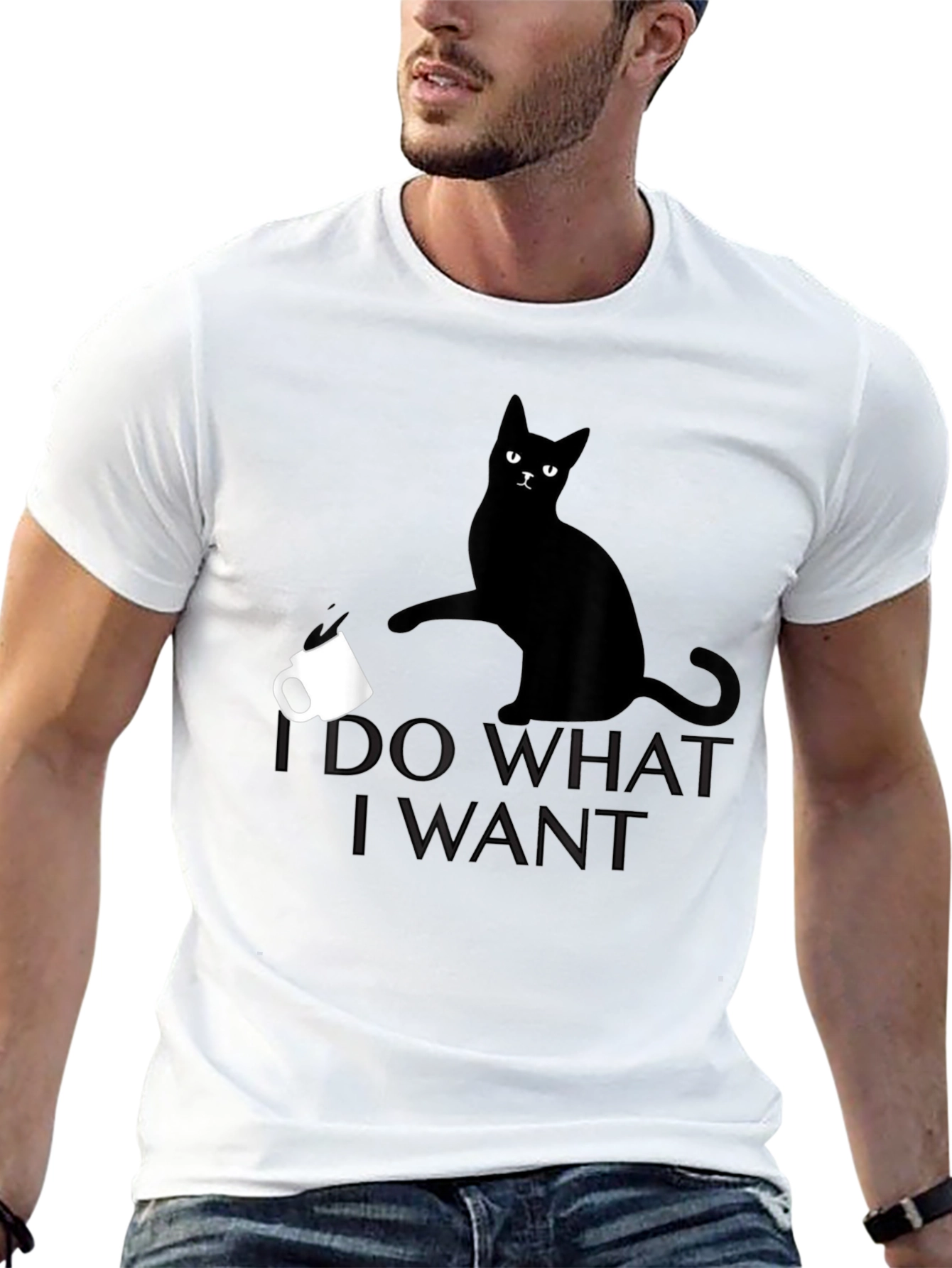 I Do What I Want Cat T-Shirt - Black