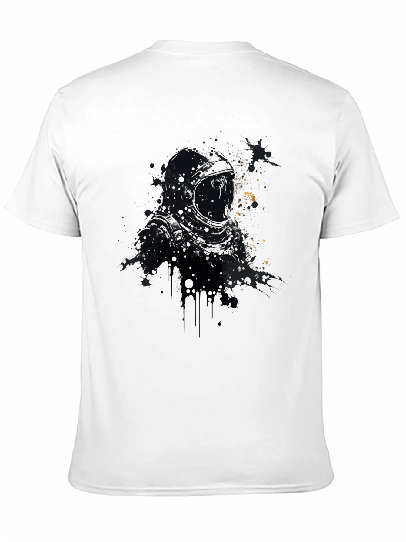 Astronaut Graphic Tee - Cosmic Black Cotton T-Shirt