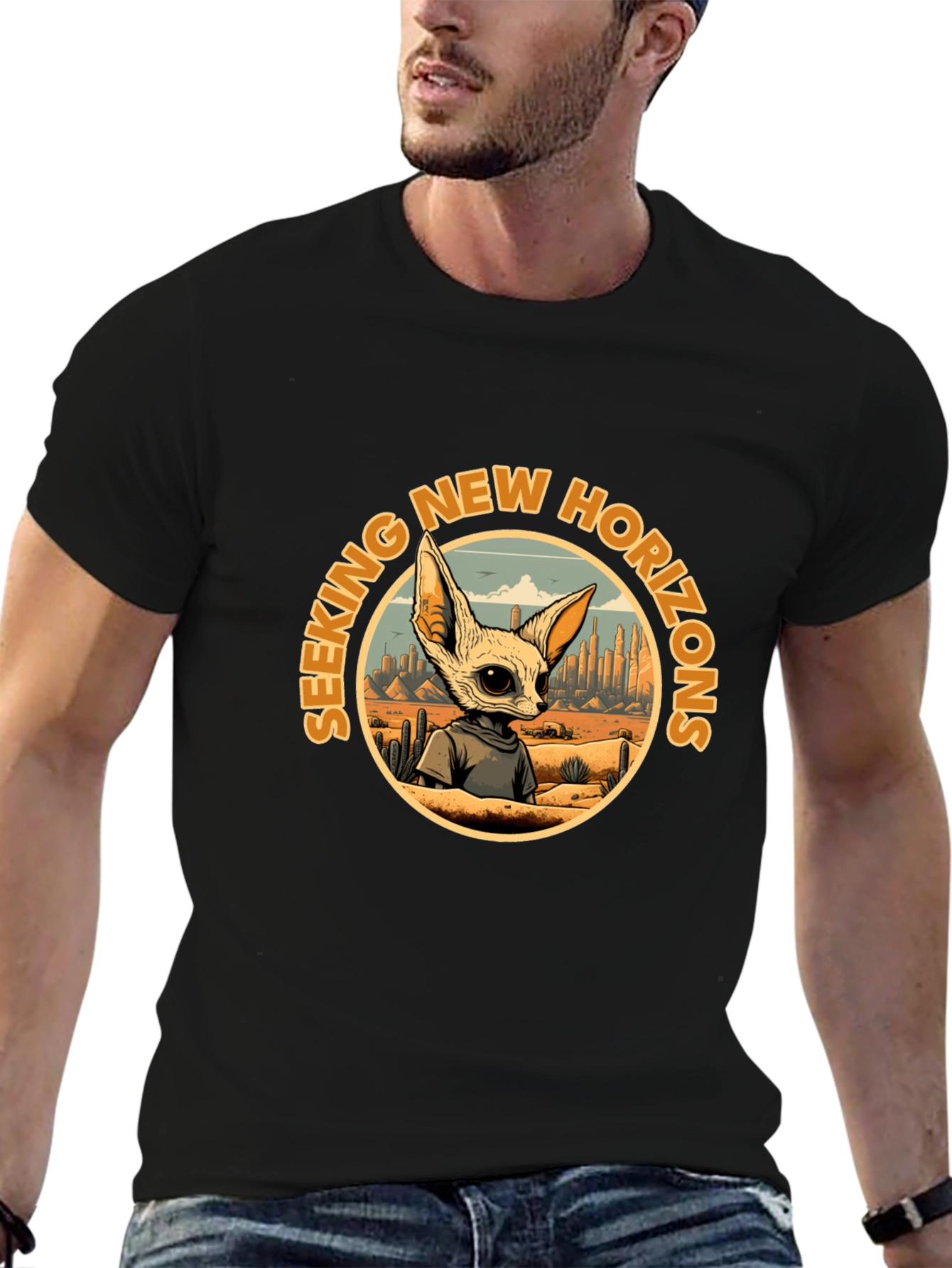 Seeking New Horizons Graphic T-Shirt
