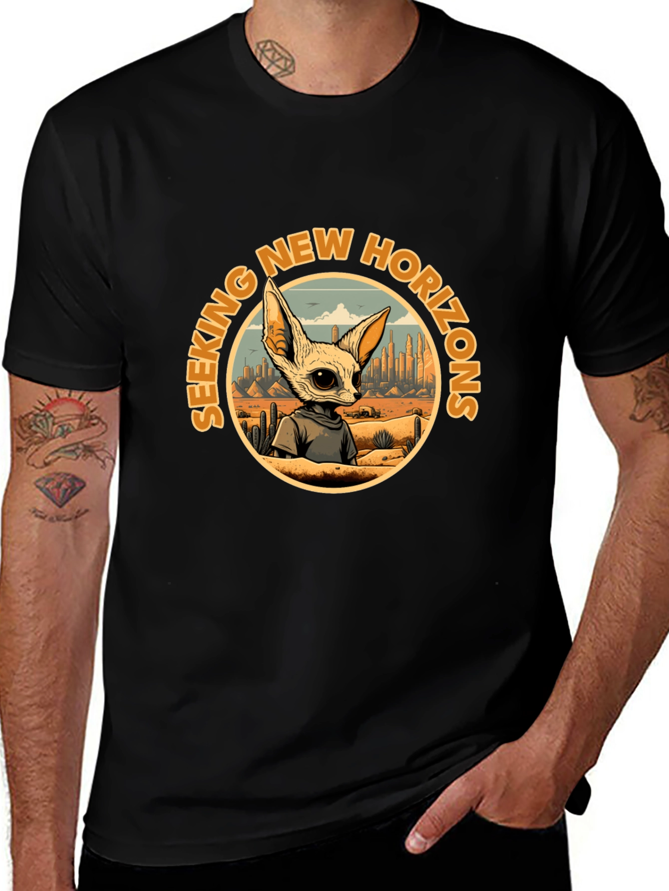 Seeking New Horizons Graphic T-Shirt