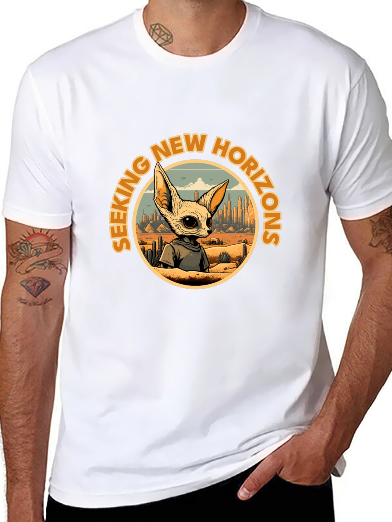 Seeking New Horizons Graphic T-Shirt