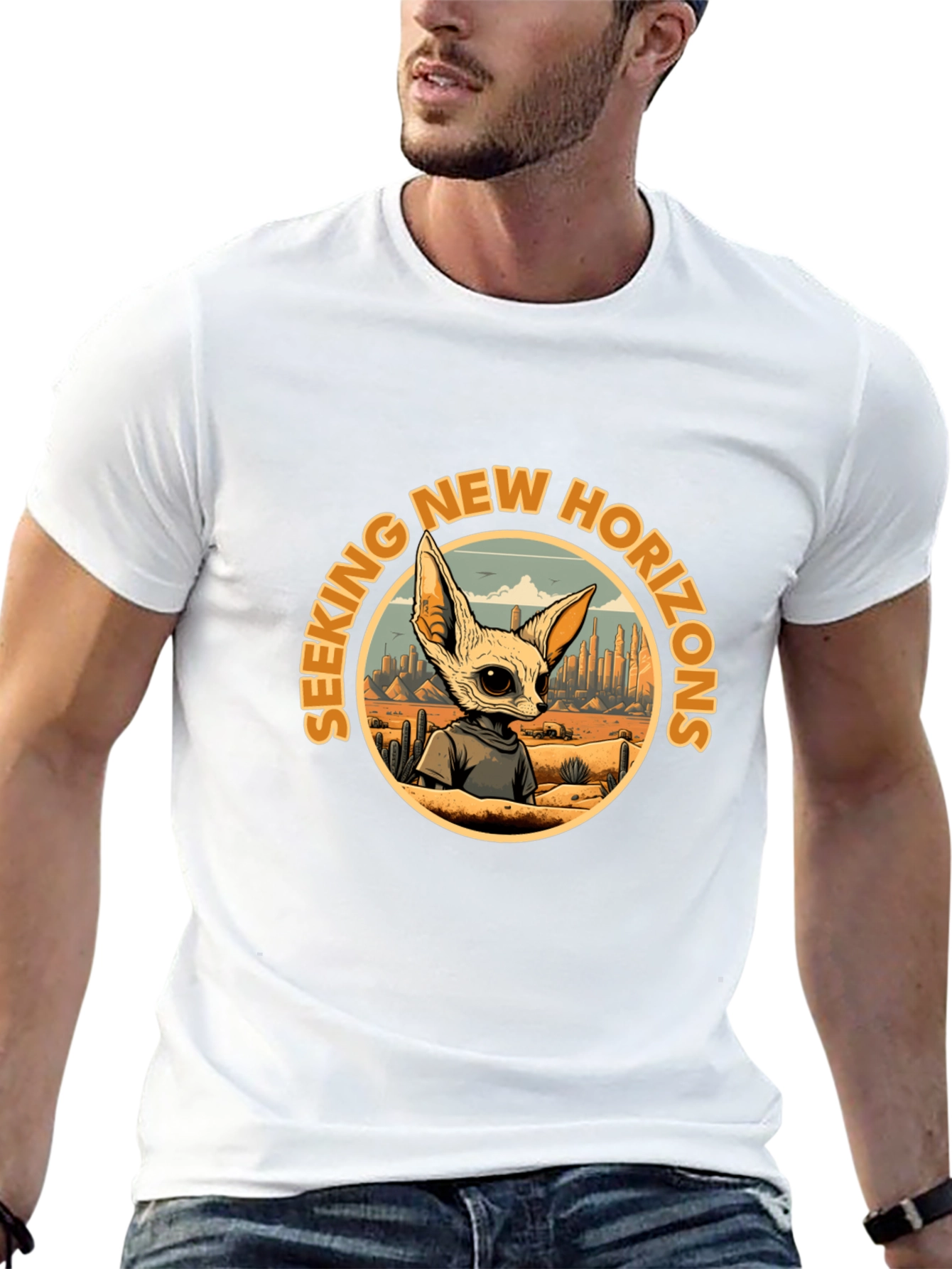 Seeking New Horizons Graphic T-Shirt