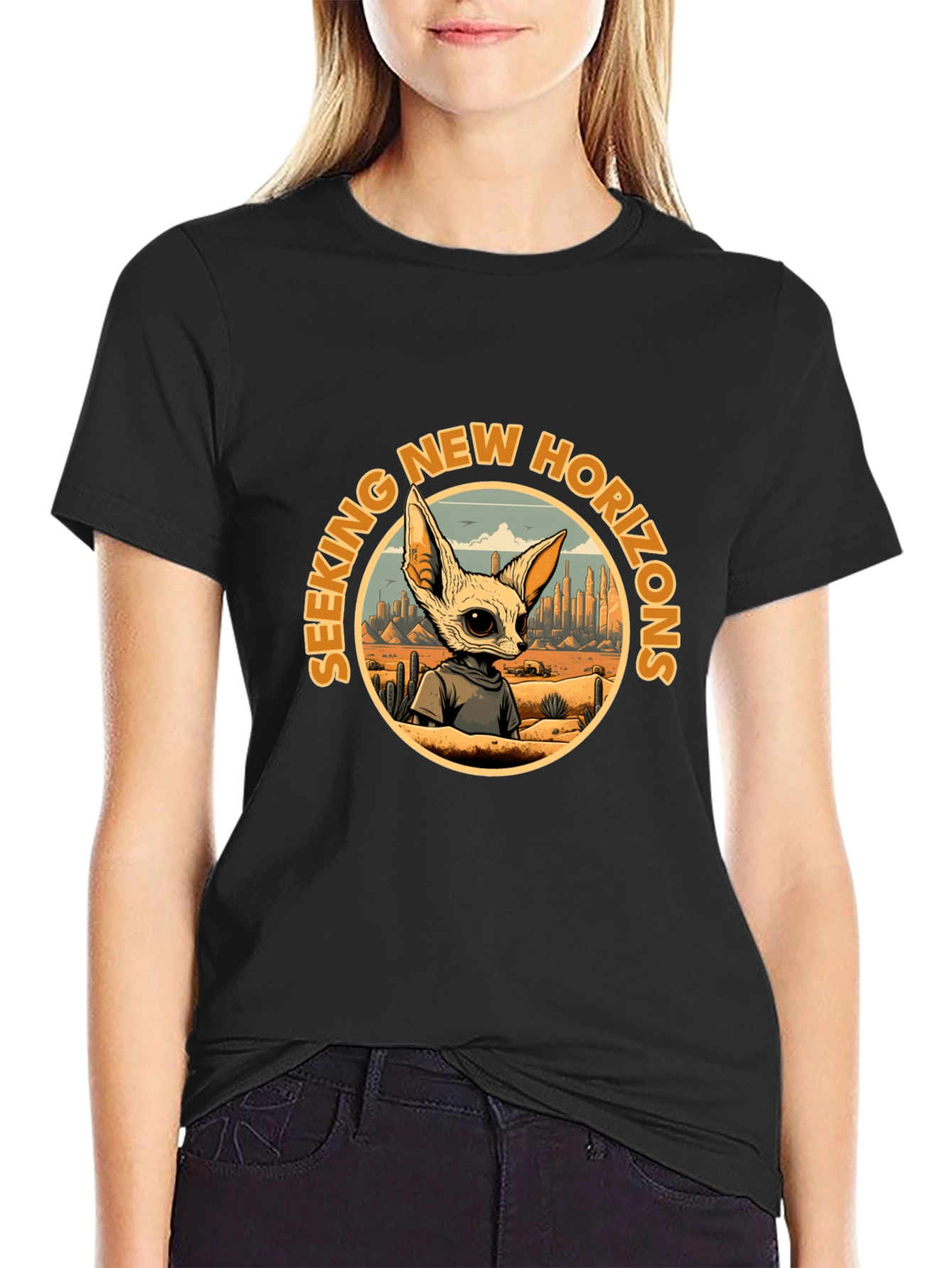 Seeking New Horizons Graphic T-Shirt