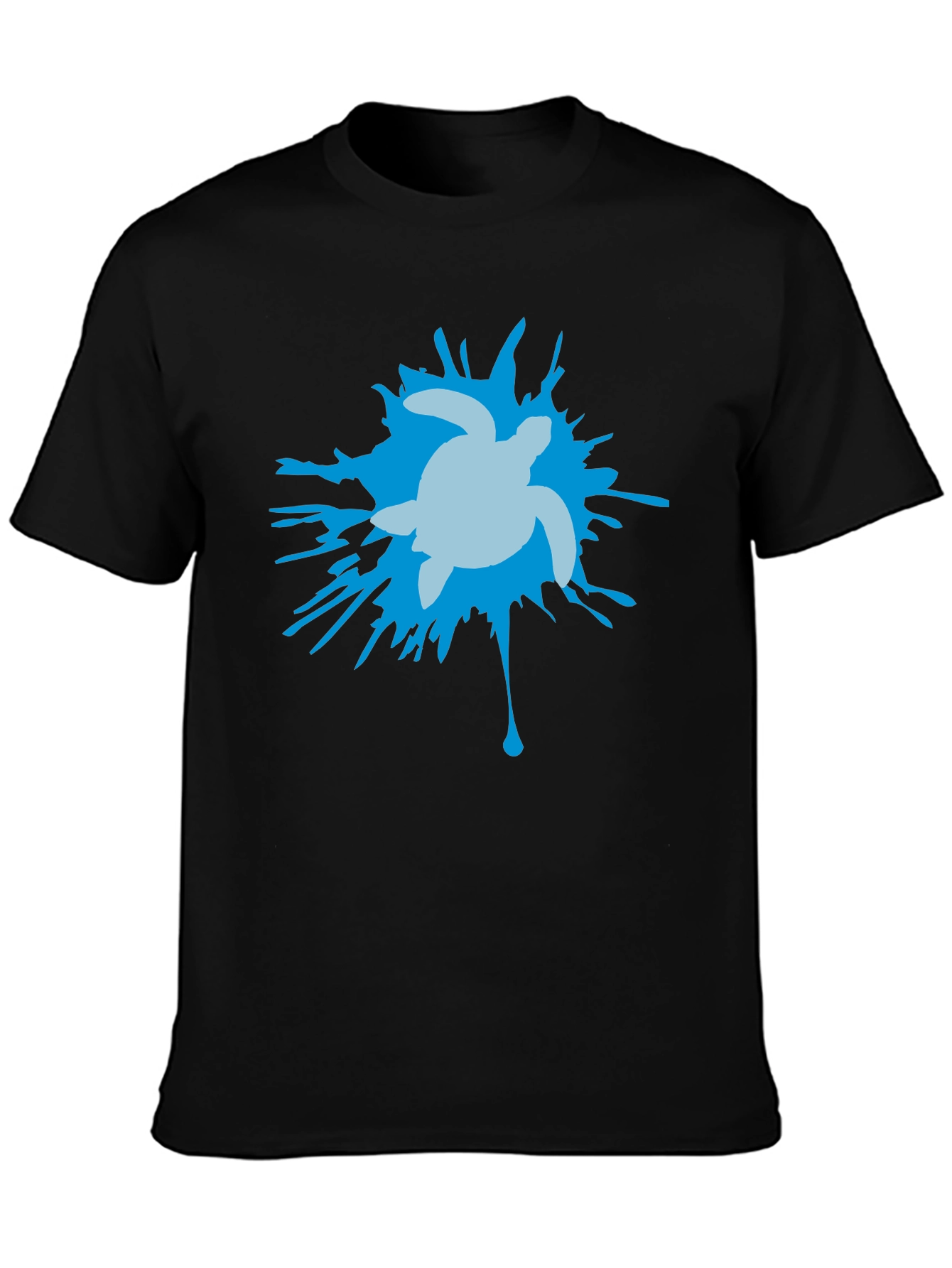 Turtle Splash Graphic T-Shirt - Black