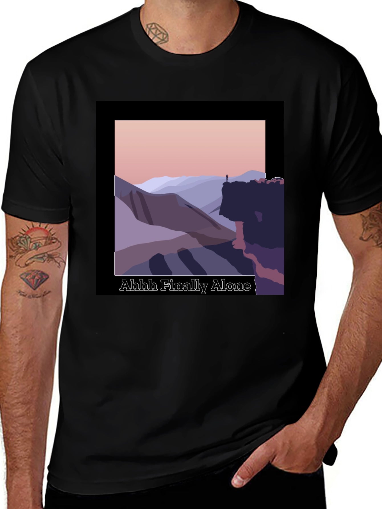 Ahhh Finally Alone Graphic T-Shirt