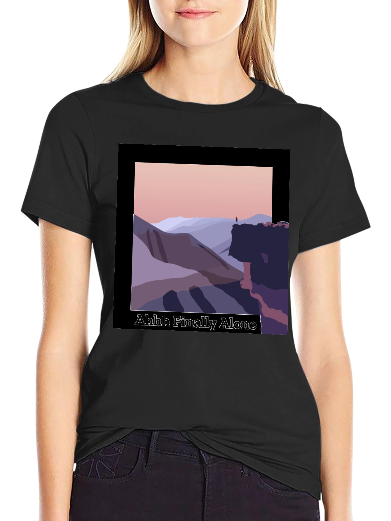 Ahhh Finally Alone Graphic T-Shirt