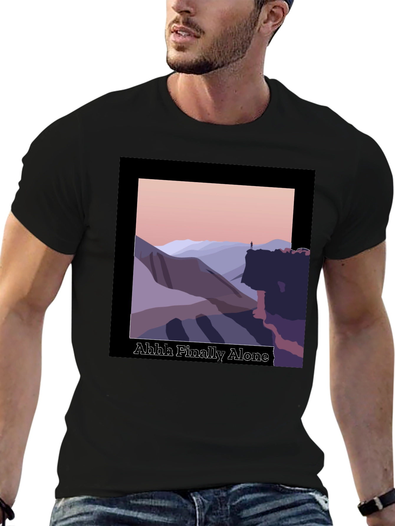 Ahhh Finally Alone Graphic T-Shirt