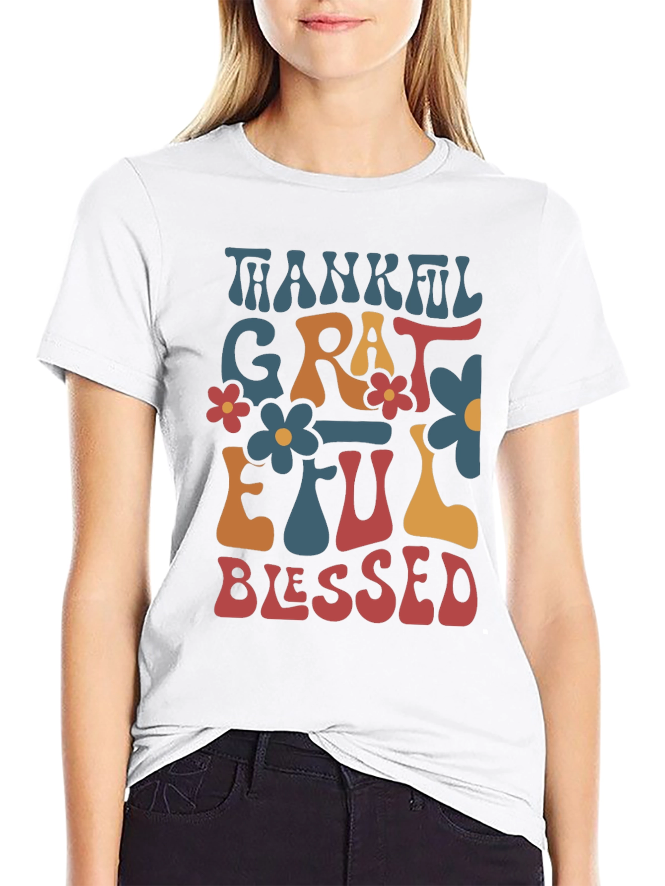 Thankful Grateful Blessed Tee