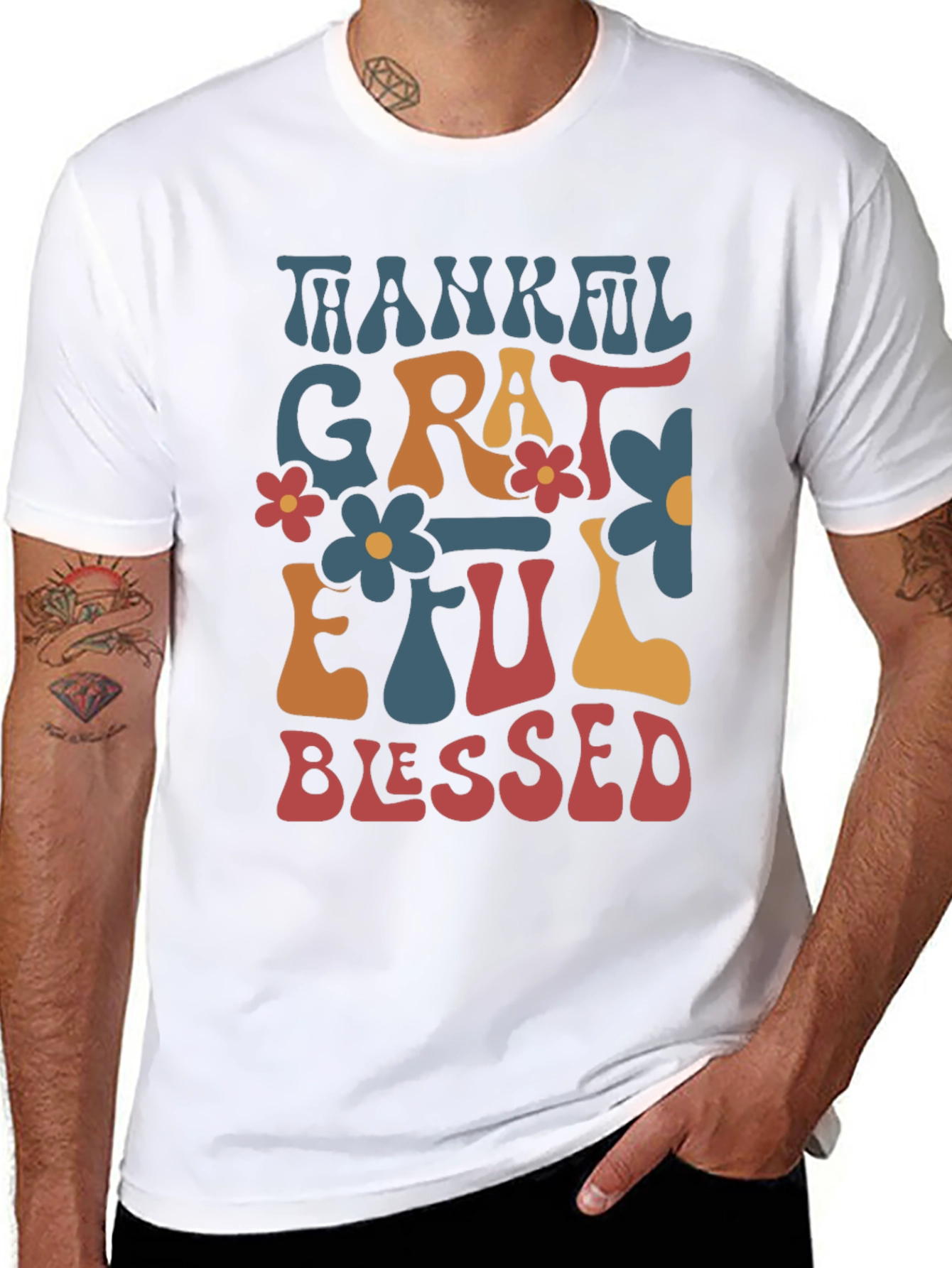 Thankful Grateful Blessed Tee