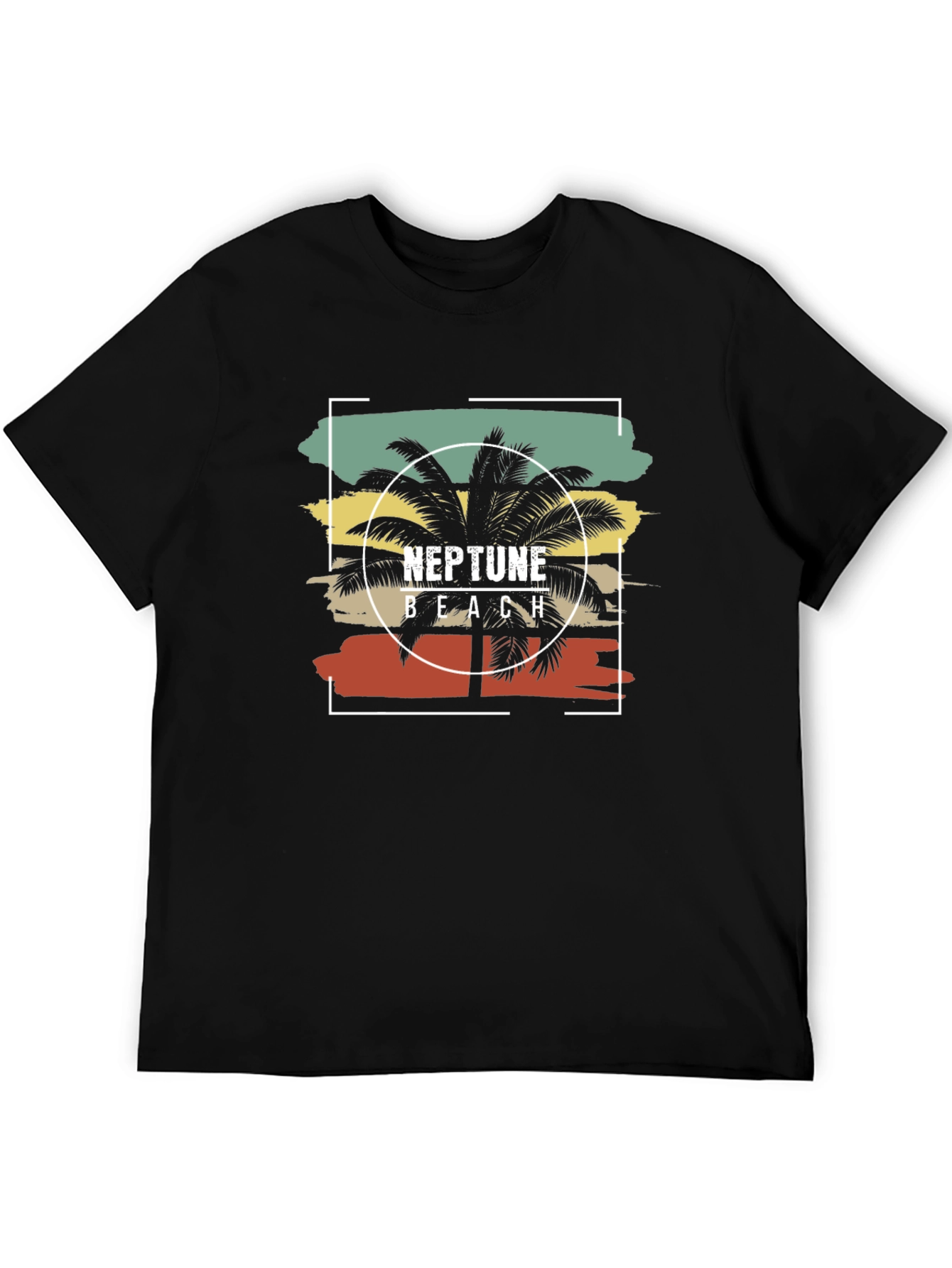 Neptune Beach Palm Tree Graphic T-Shirt
