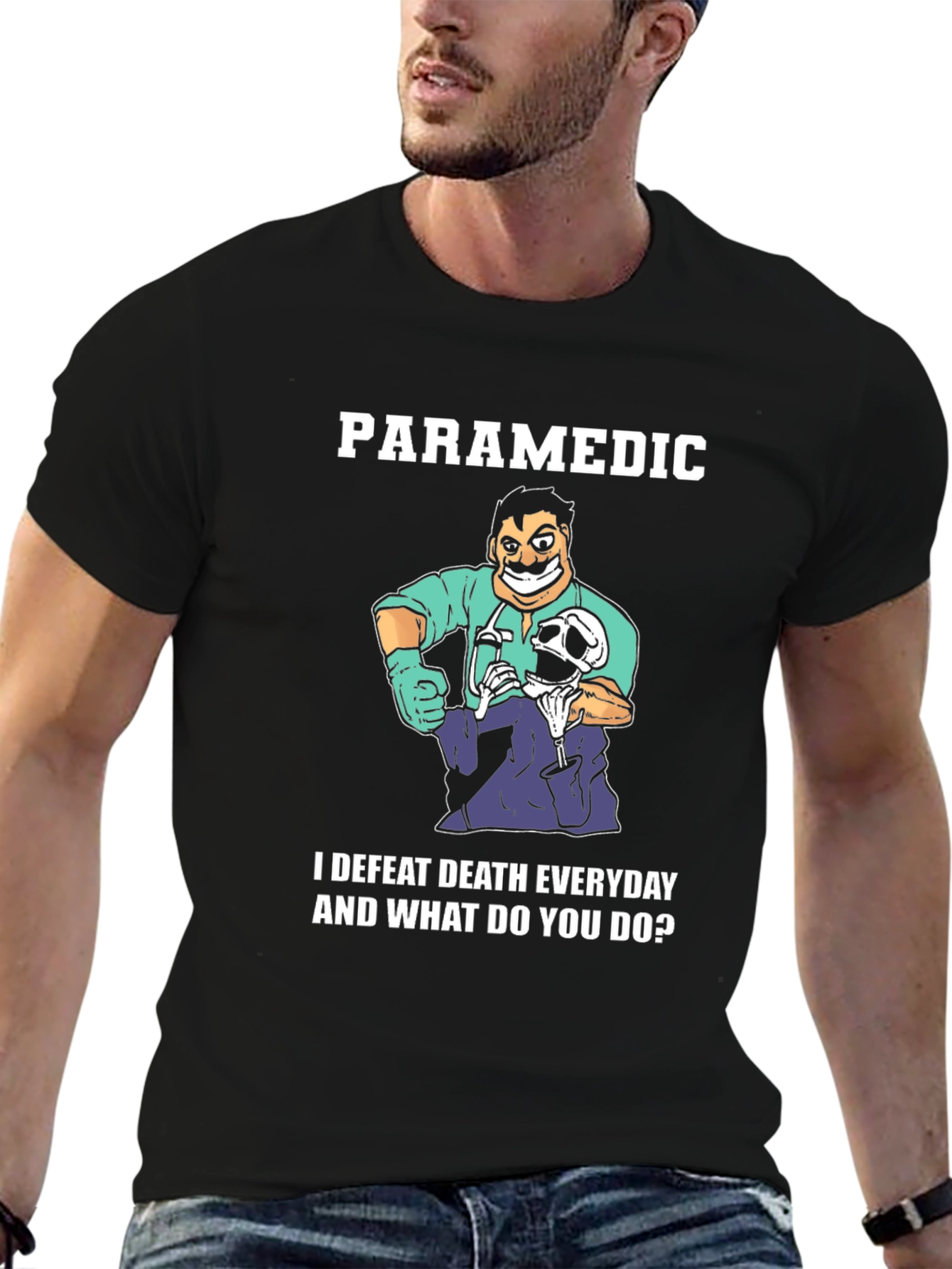 Paramedic Defeat Death Everyday Graphic T-Shirt