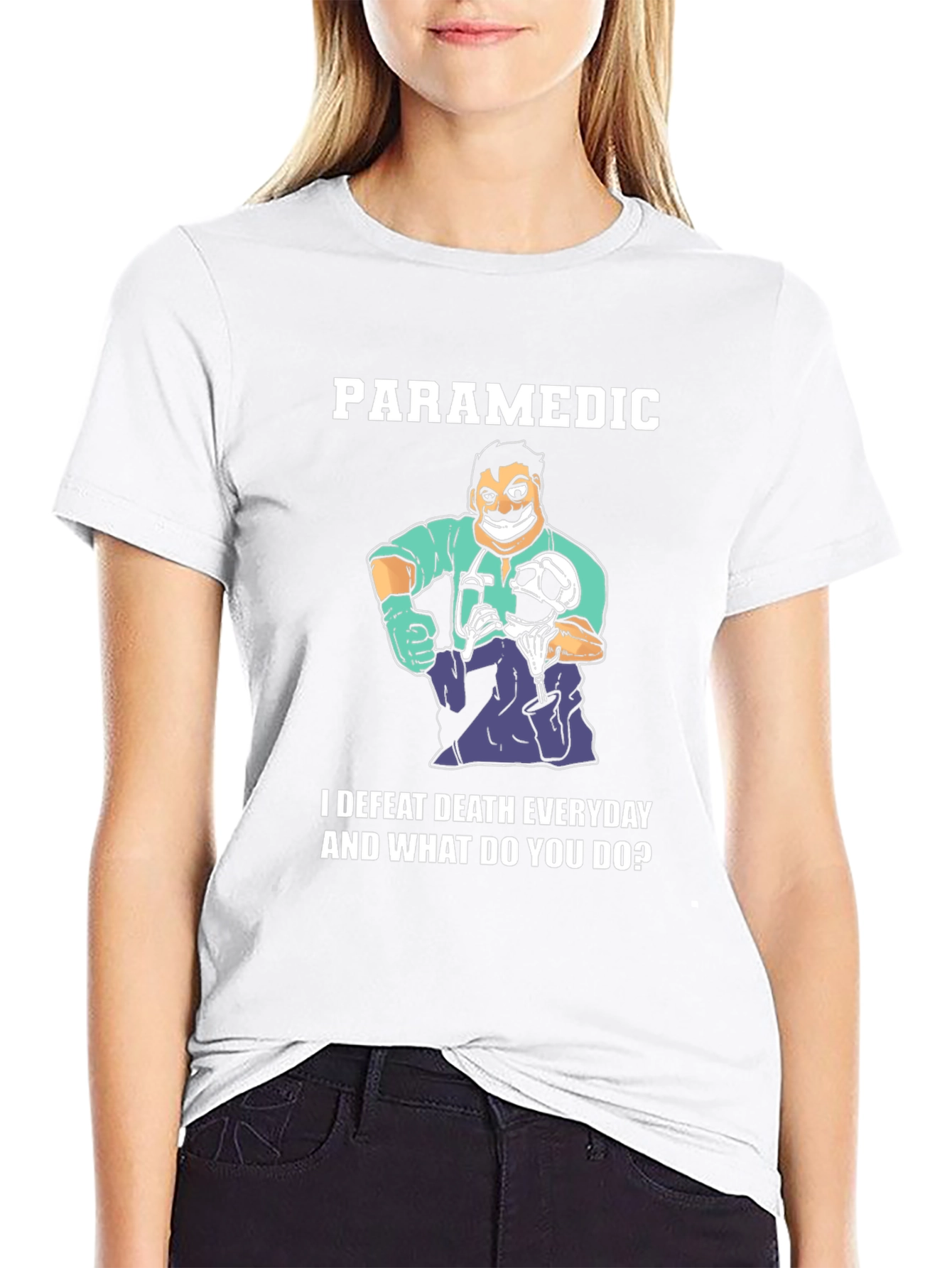 Paramedic Defeat Death Everyday Graphic T-Shirt