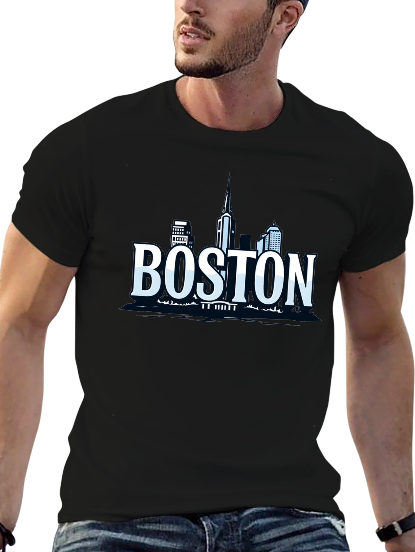 Boston Skyline Graphic T-Shirt