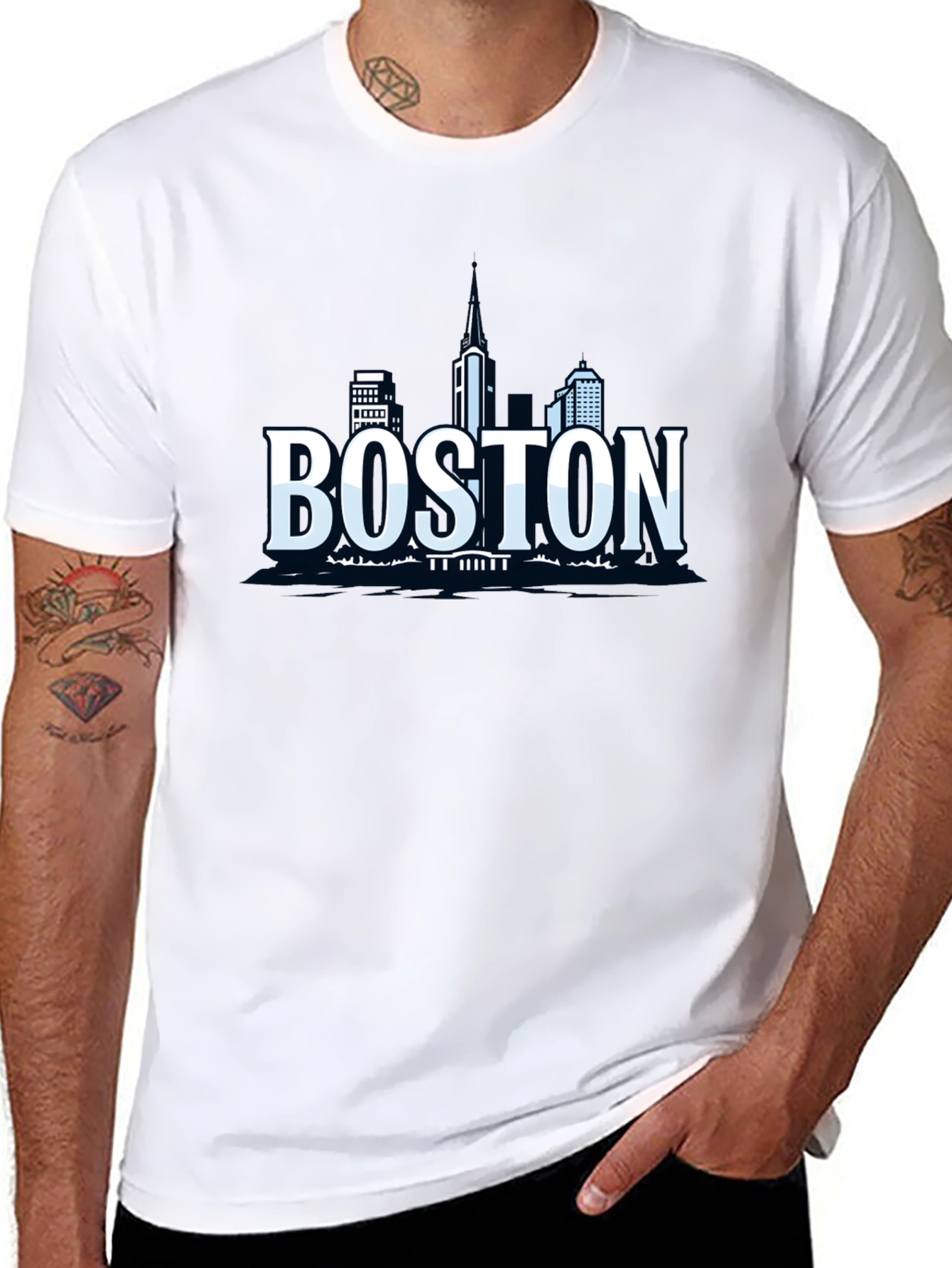 Boston Skyline Graphic T-Shirt