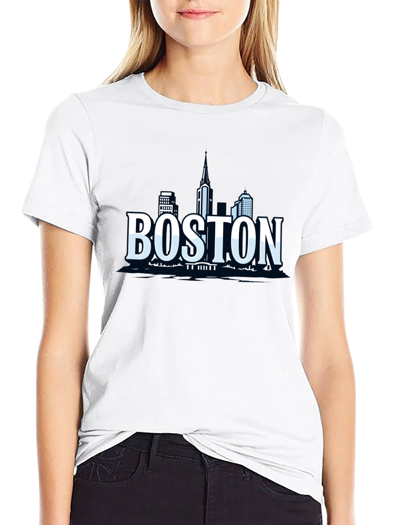 Boston Skyline Graphic T-Shirt