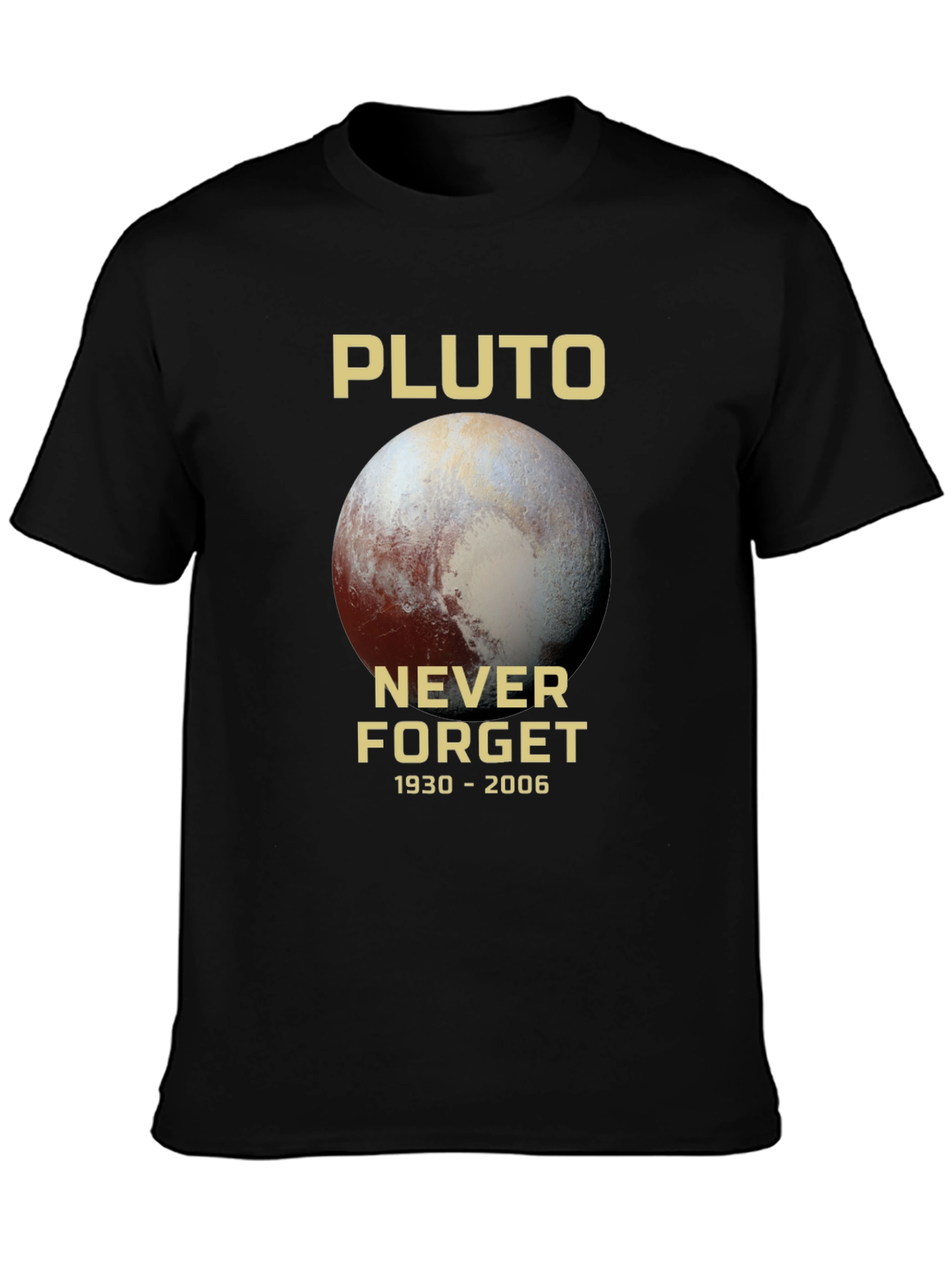 Pluto Never Forget T-Shirt - Retro Space Tee
