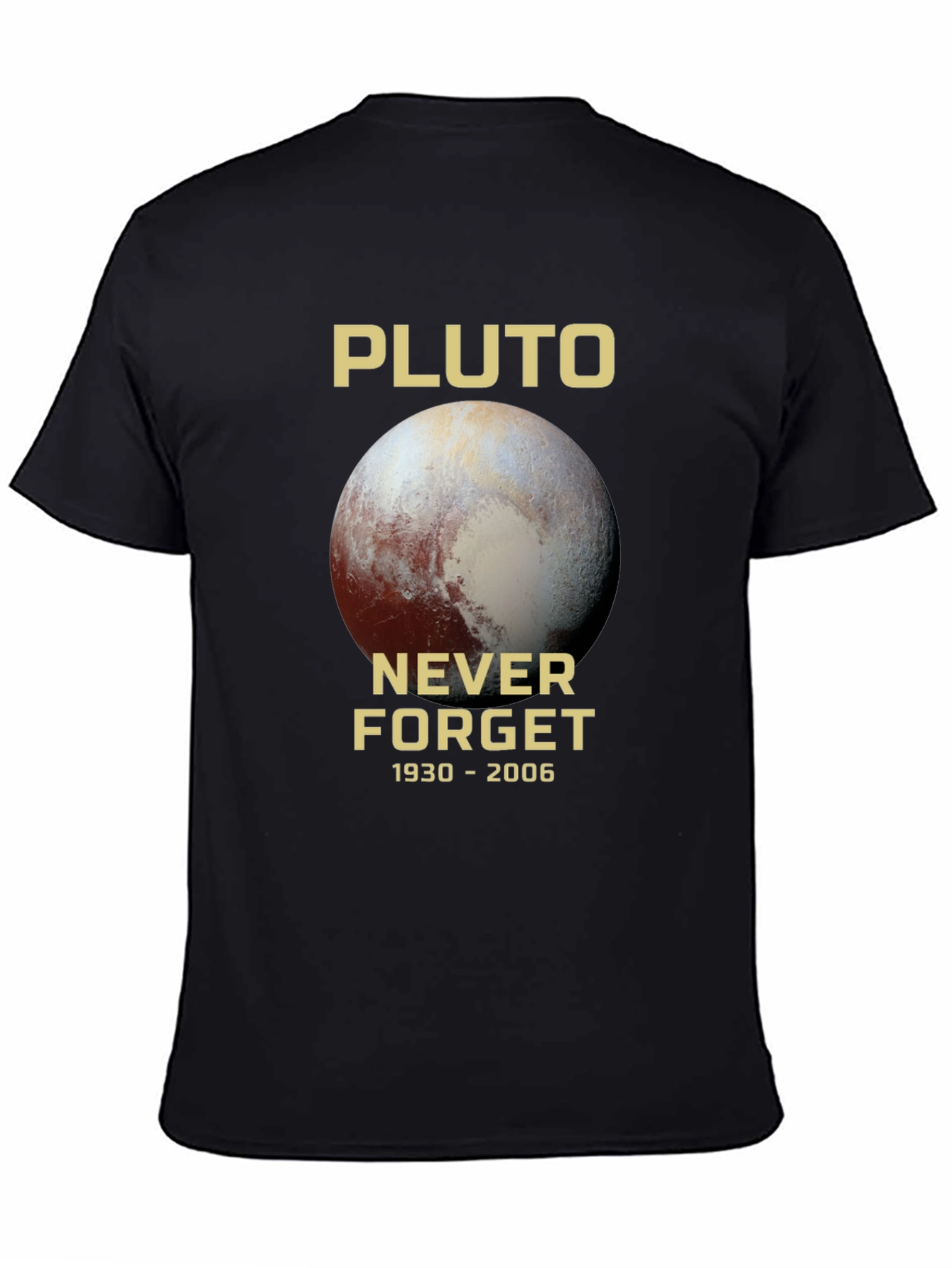 Pluto Never Forget T-Shirt - Retro Space Tee