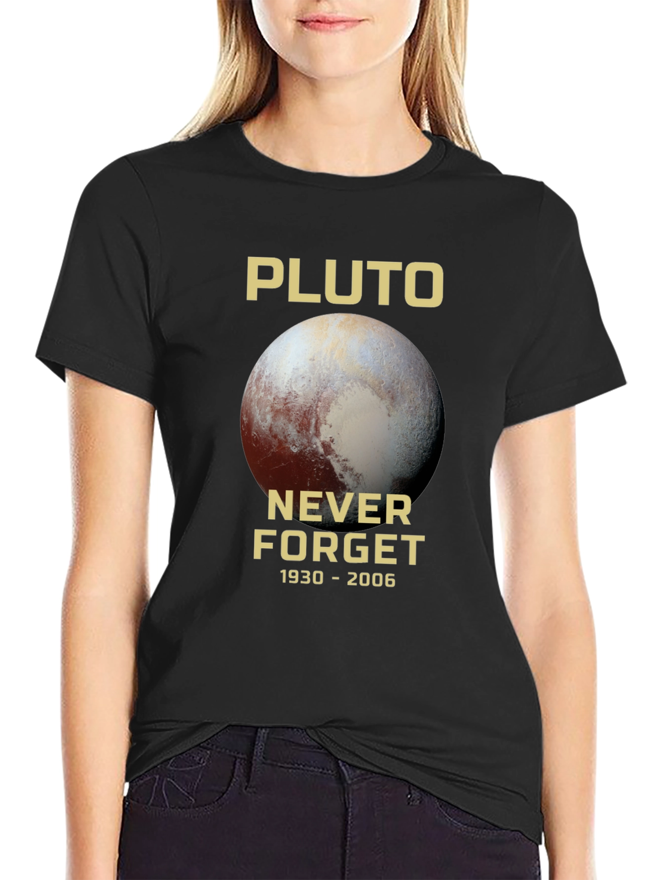 Pluto Never Forget T-Shirt - Retro Space Tee