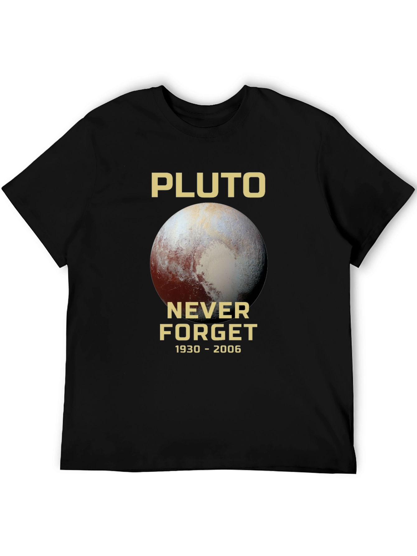 Pluto Never Forget T-Shirt - Retro Space Tee