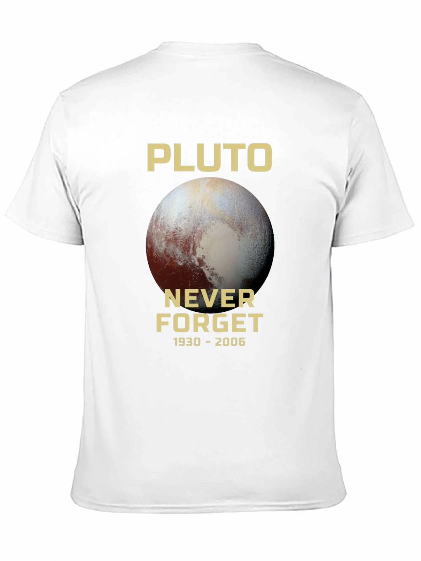 Pluto Never Forget T-Shirt - Retro Space Tee