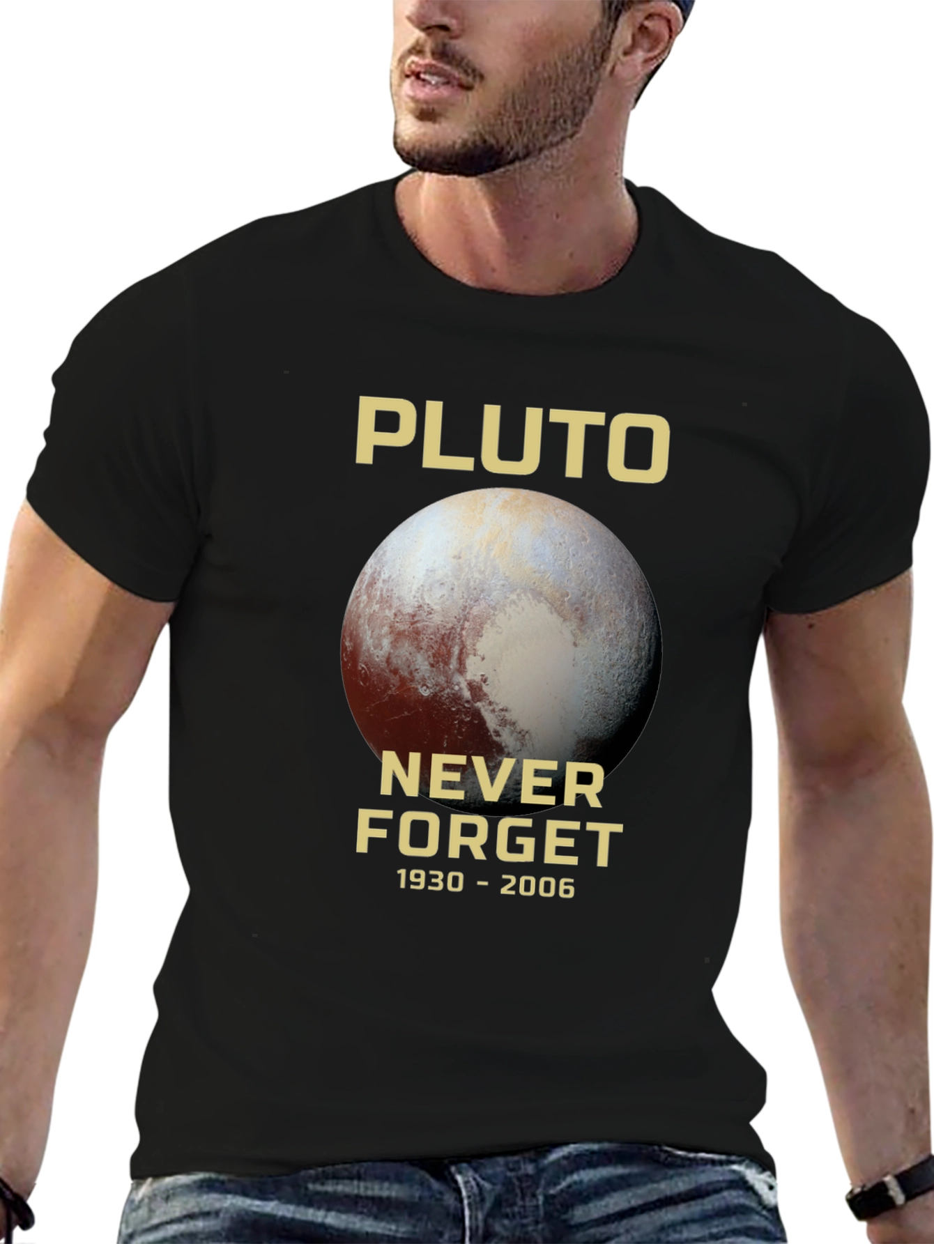 Pluto Never Forget T-Shirt - Retro Space Tee