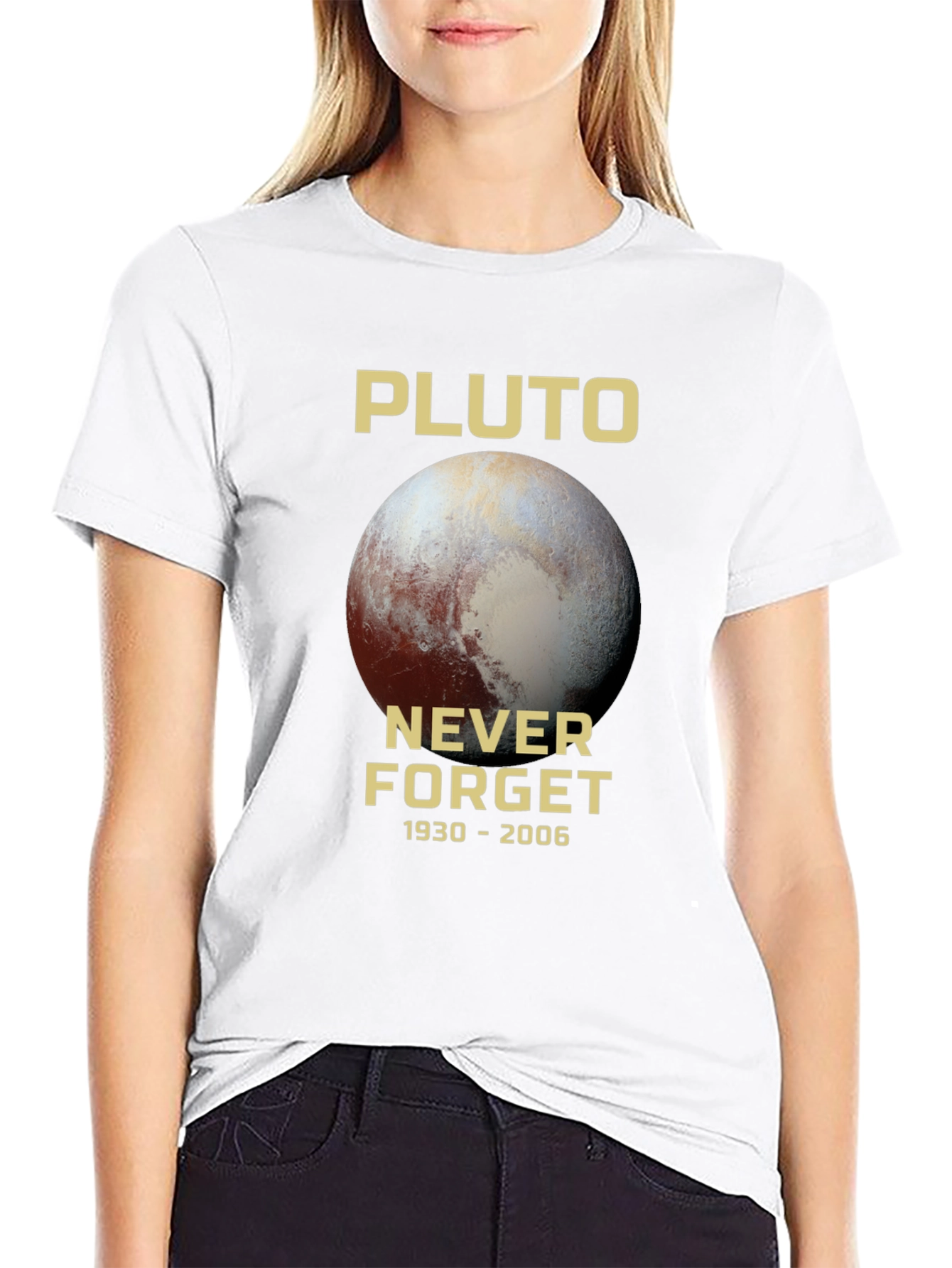 Pluto Never Forget T-Shirt - Retro Space Tee