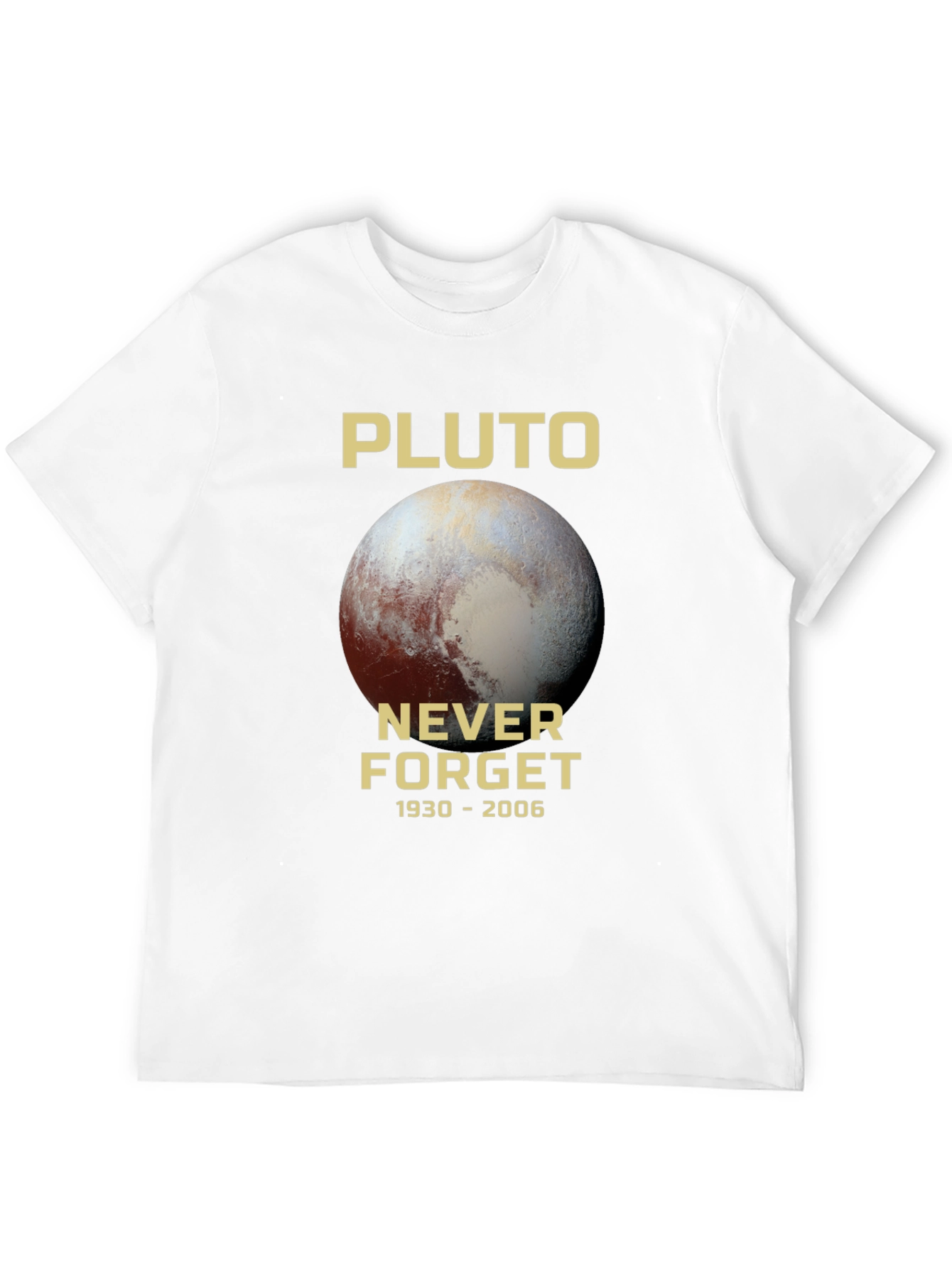 Pluto Never Forget T-Shirt - Retro Space Tee