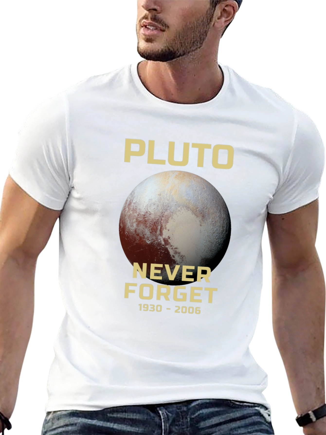 Pluto Never Forget T-Shirt - Retro Space Tee