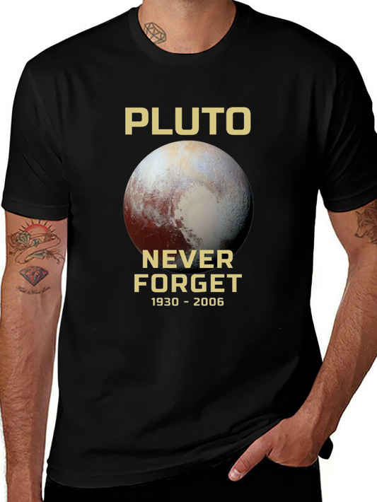 Pluto Never Forget T-Shirt - Retro Space Tee