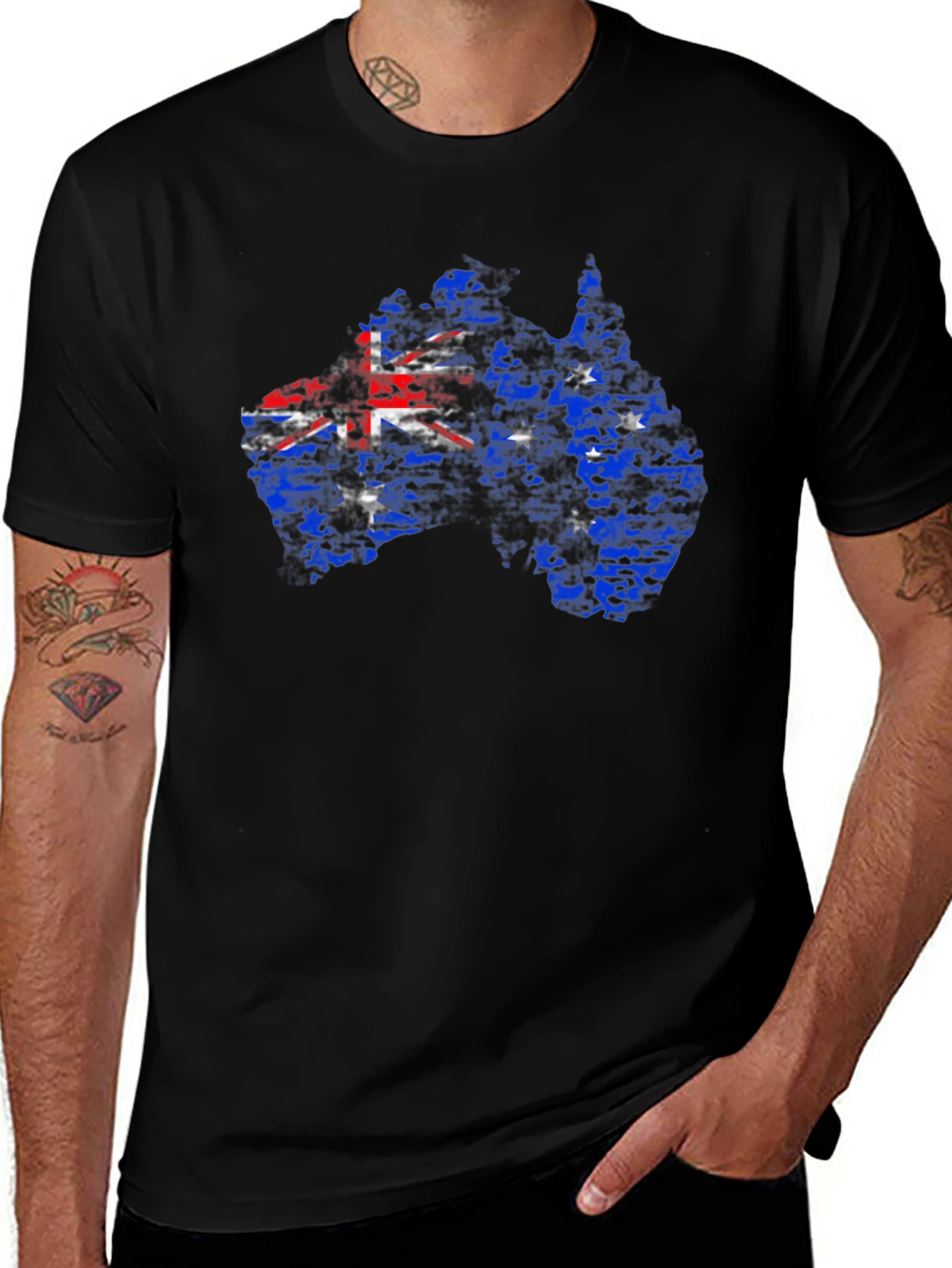 Australian Flag Map Graphic Tee