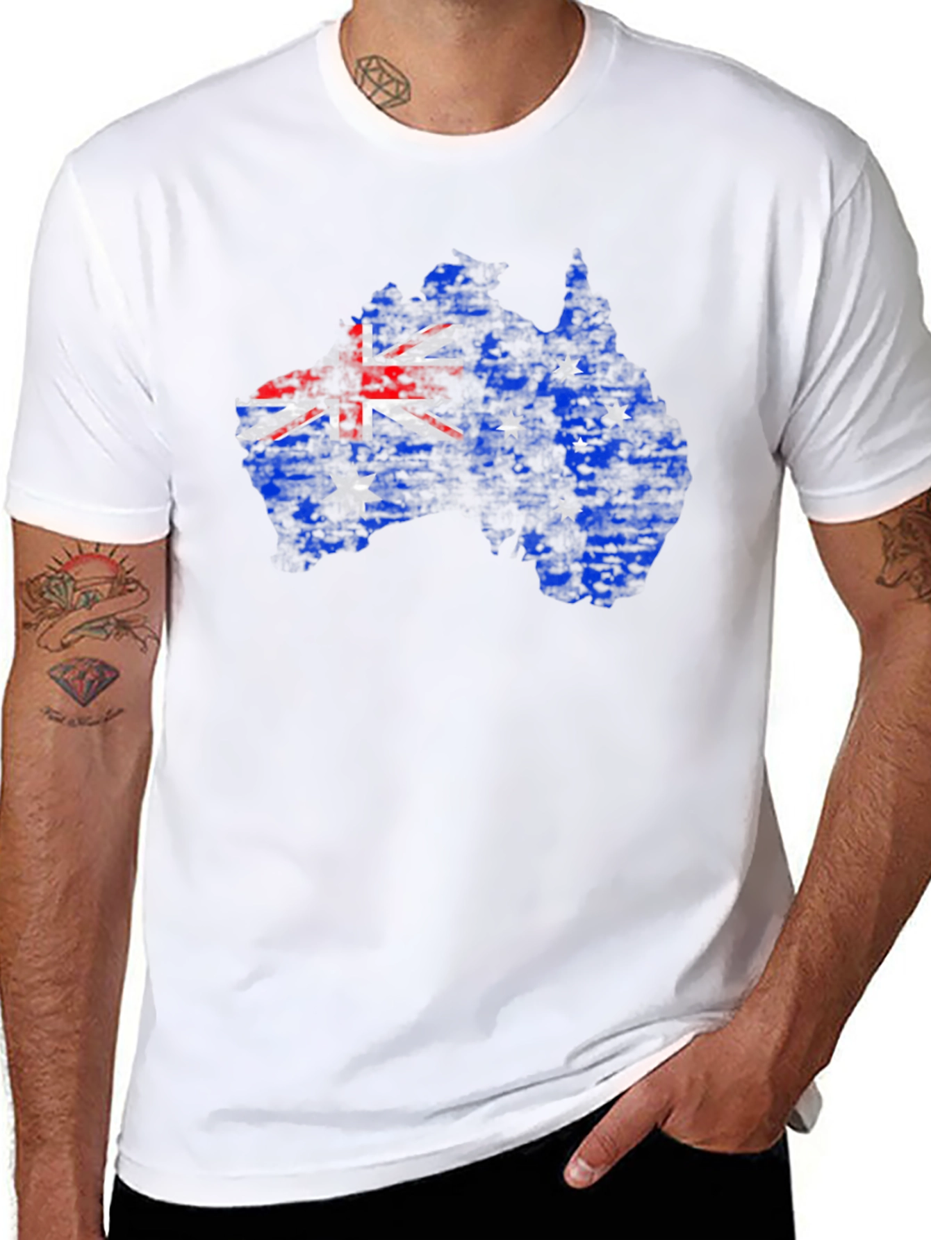 Australian Flag Map Graphic Tee