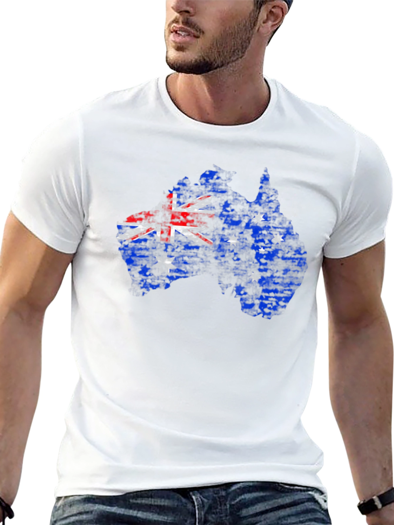 Australian Flag Map Graphic Tee