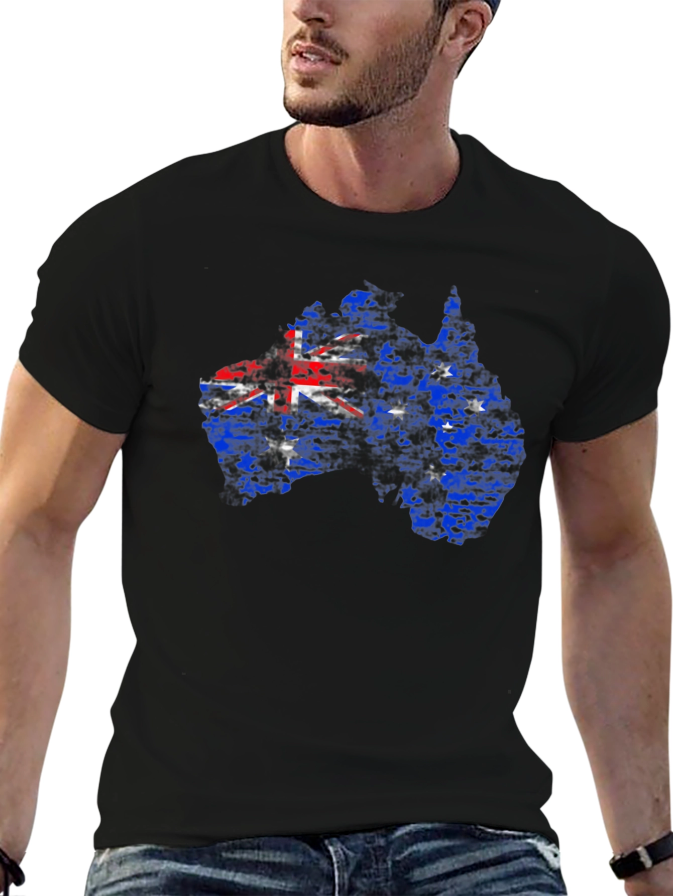 Australian Flag Map Graphic Tee