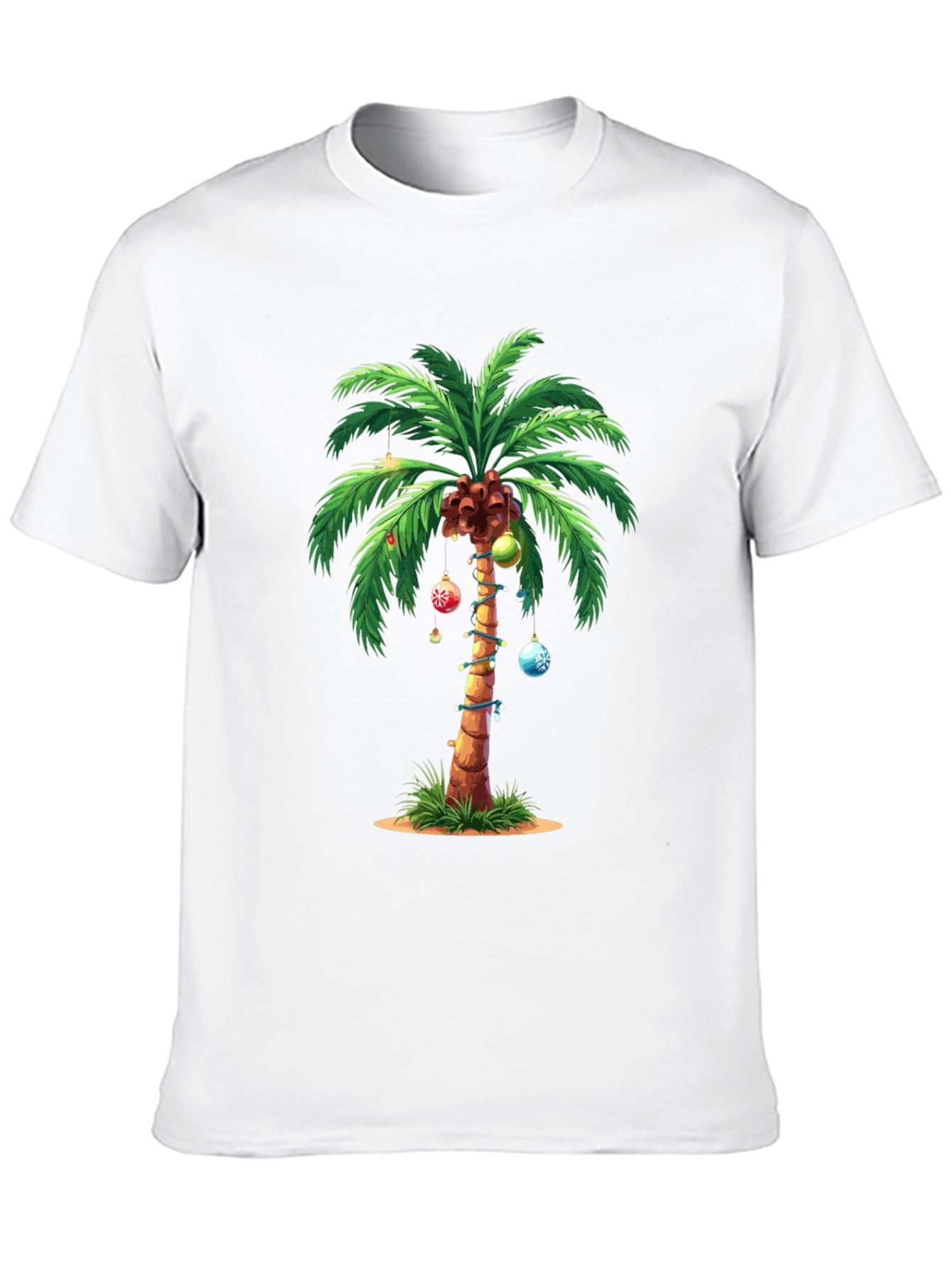 Tropical Christmas Palm Tree T-Shirt