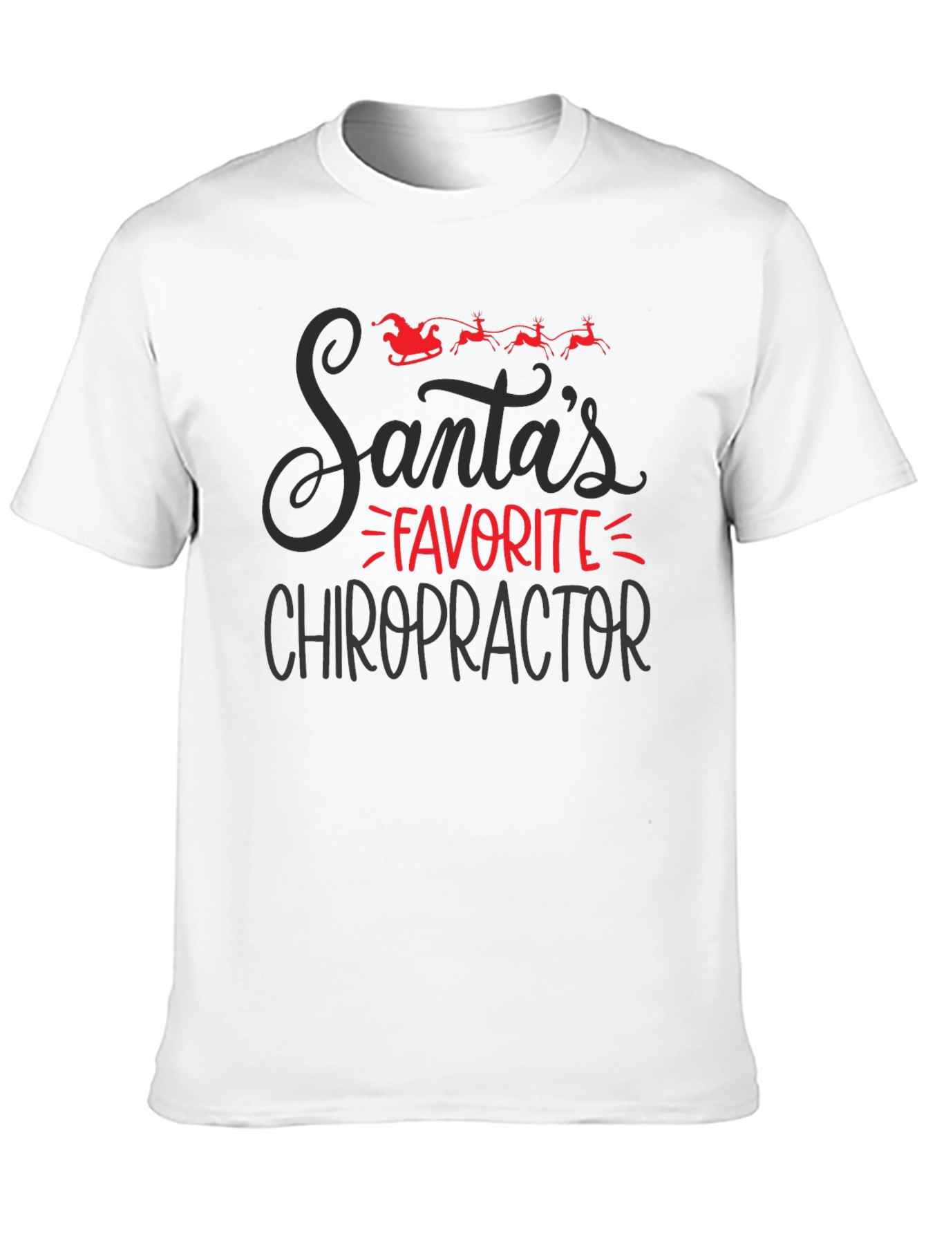 Santas Favorite Chiropractor Christmas T-Shirt