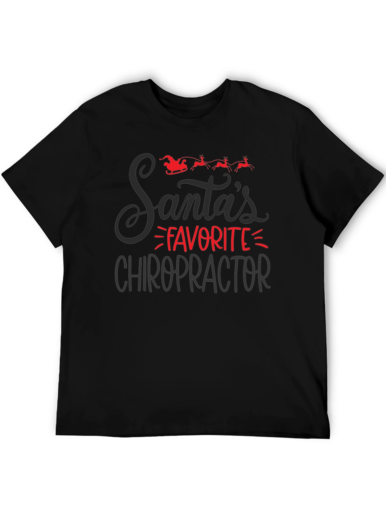 Santas Favorite Chiropractor Christmas T-Shirt