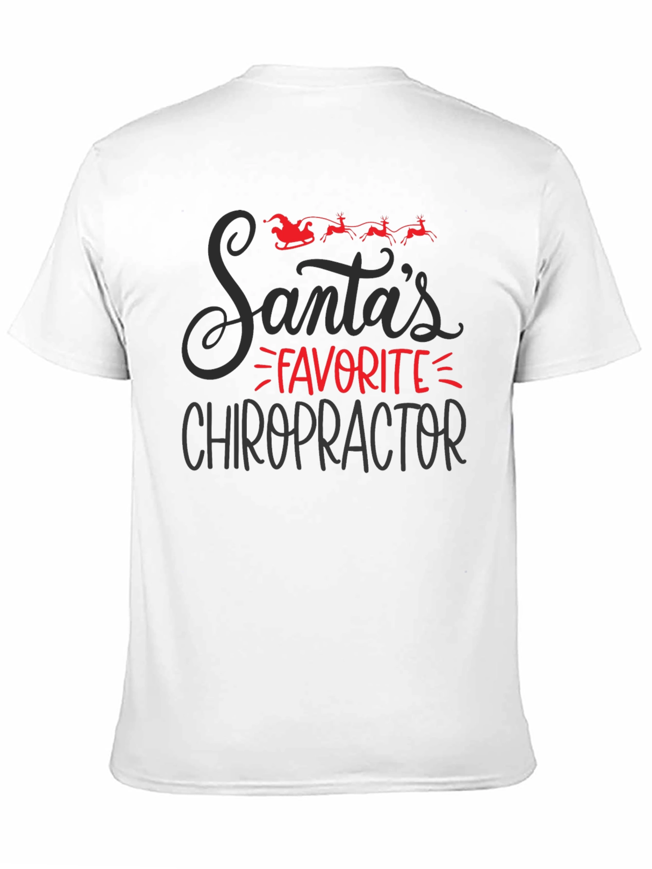 Santas Favorite Chiropractor Christmas T-Shirt