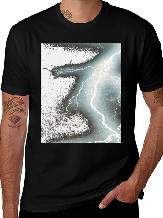 Lightning Bolt Graphic Black T-Shirt